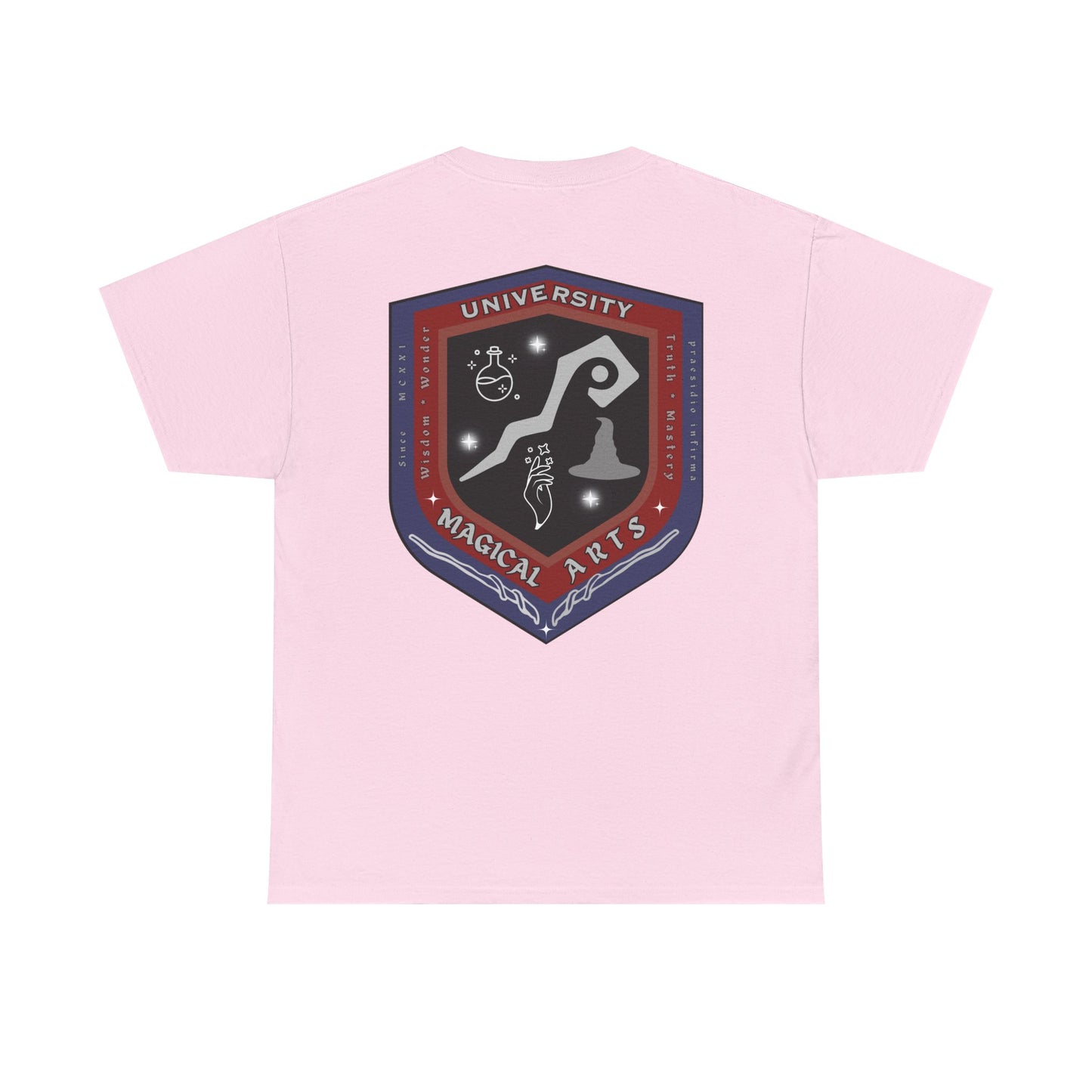 Senior Witch printed badge/Emblem front Unisex Heavy Cotton Tee