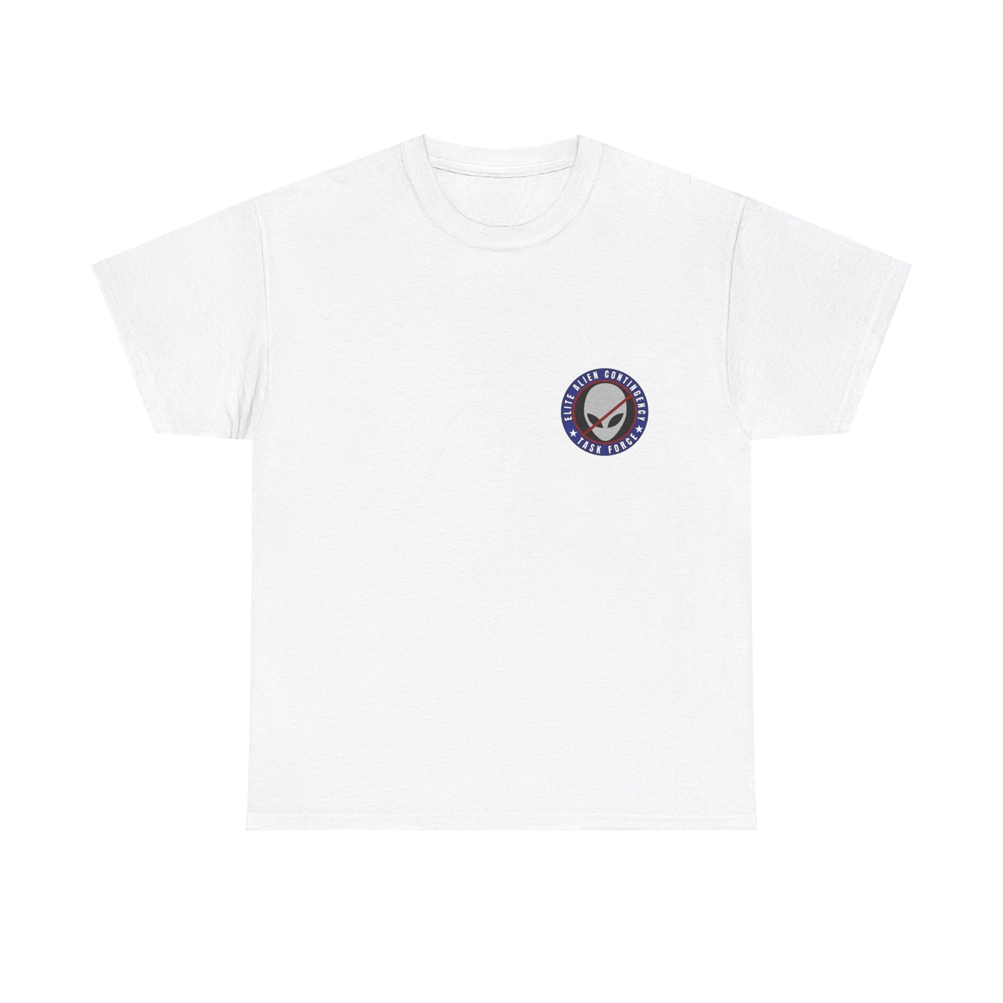 Elite Alien Contingency printed badge front/back Unisex Heavy Cotton Tee