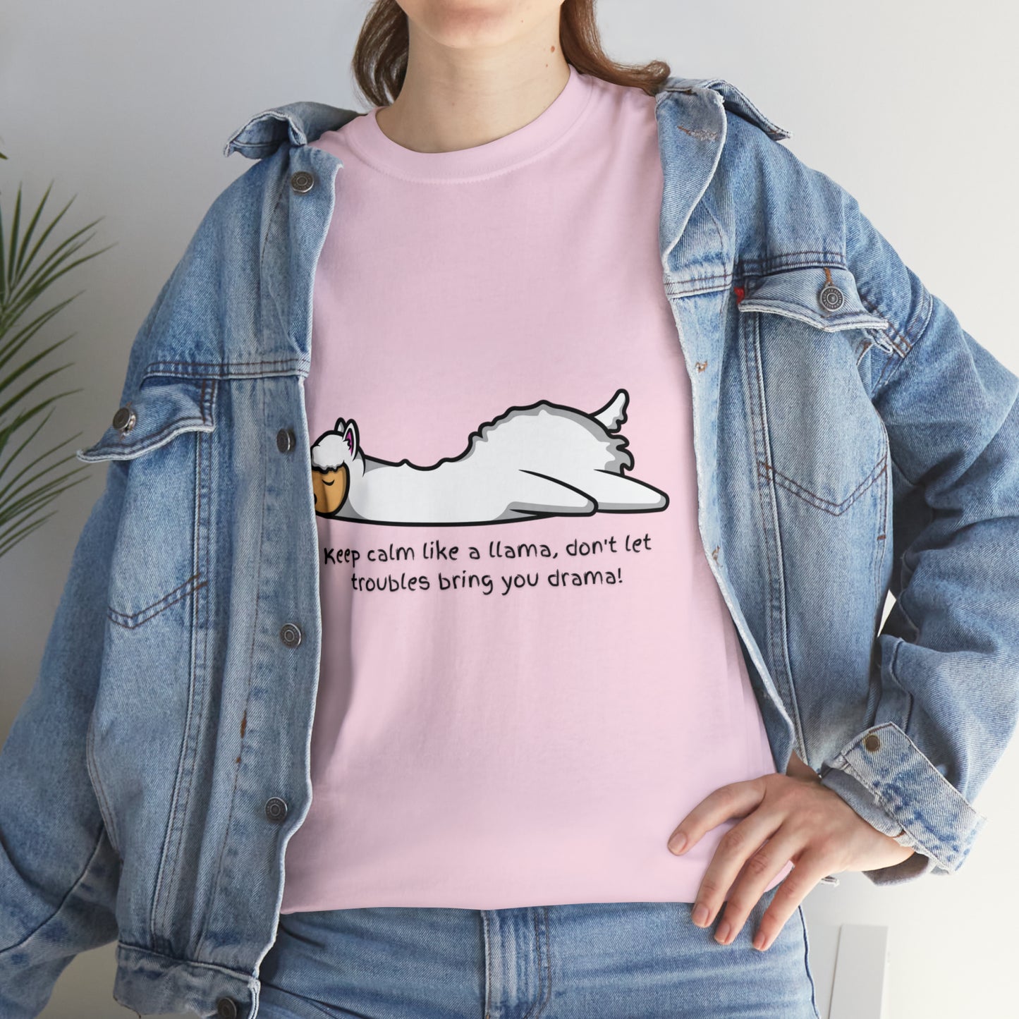 Keep Calm like a llama Unisex Heavy Cotton Tee