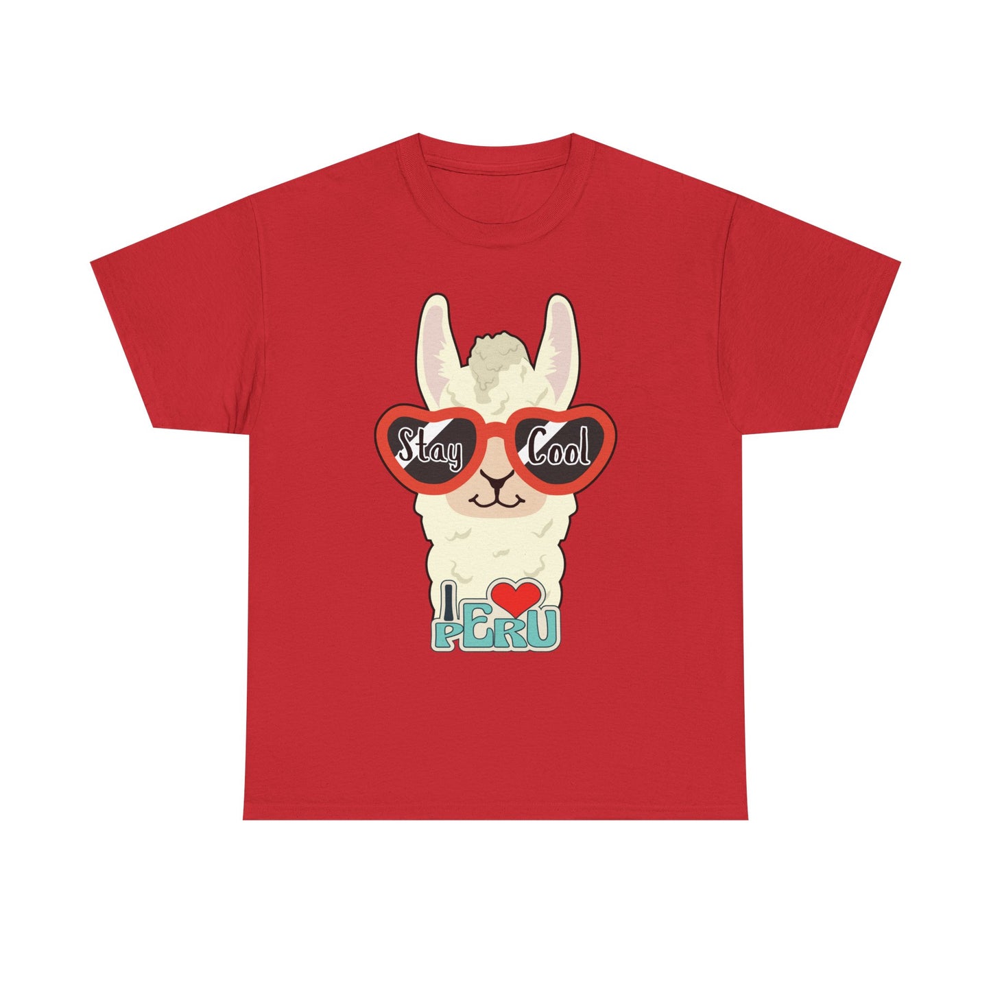 Stay Cool Llama Unisex Heavy Cotton Tee