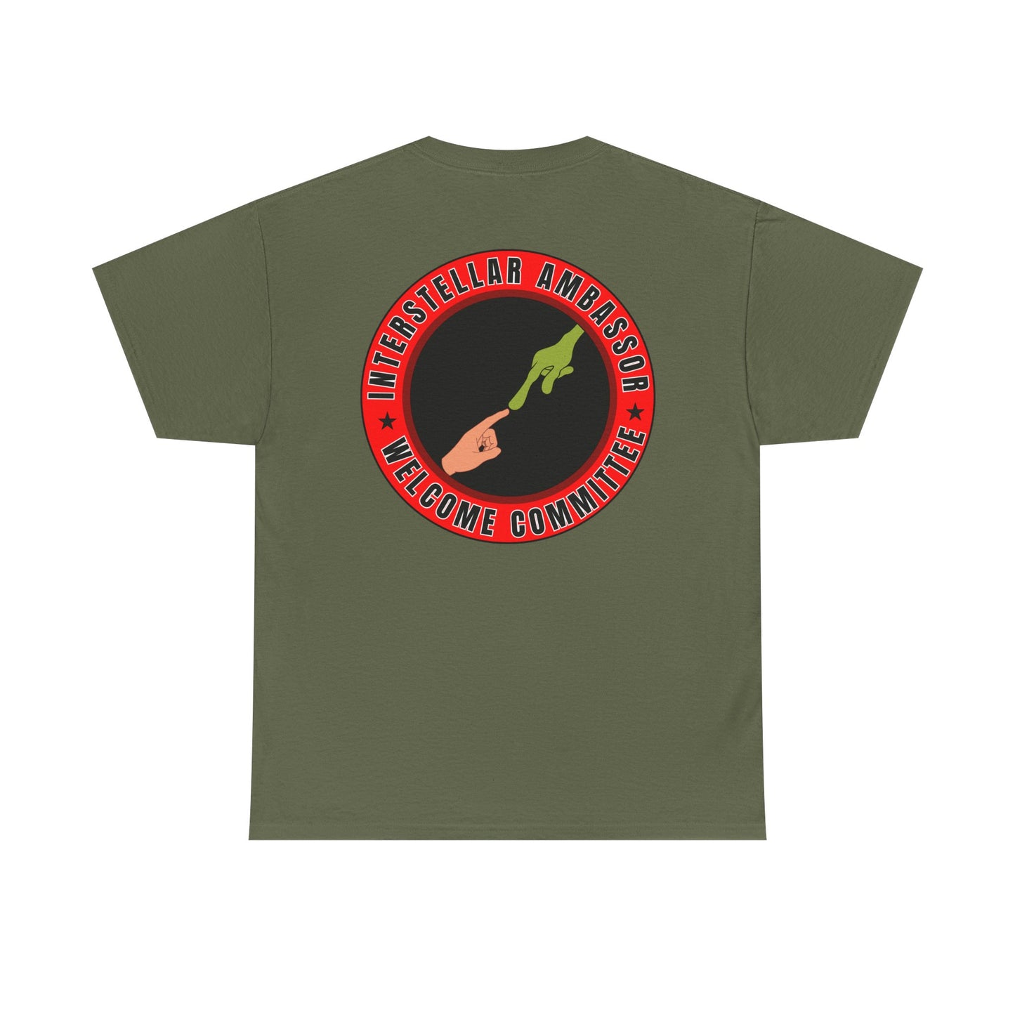 Interstellar Ambassor printed badge front/back Unisex Heavy Cotton Tee