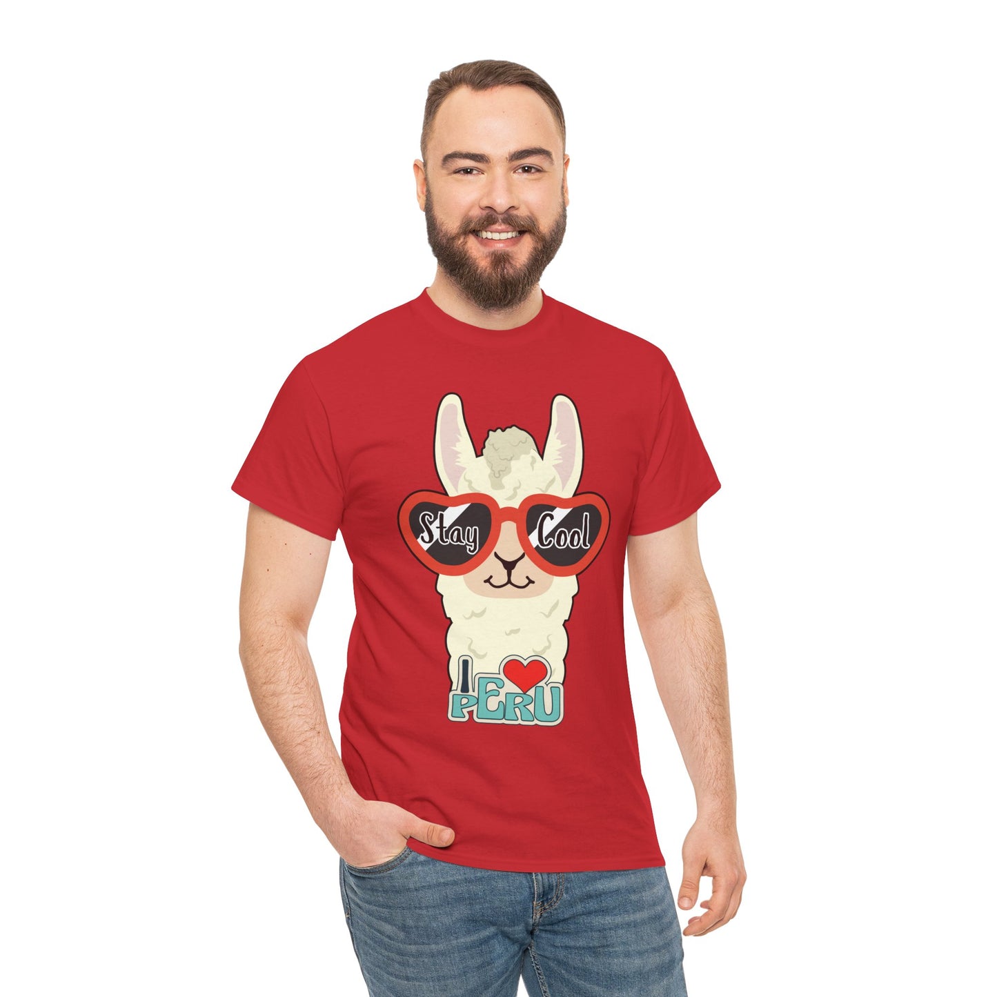 Stay Cool Llama Unisex Heavy Cotton Tee