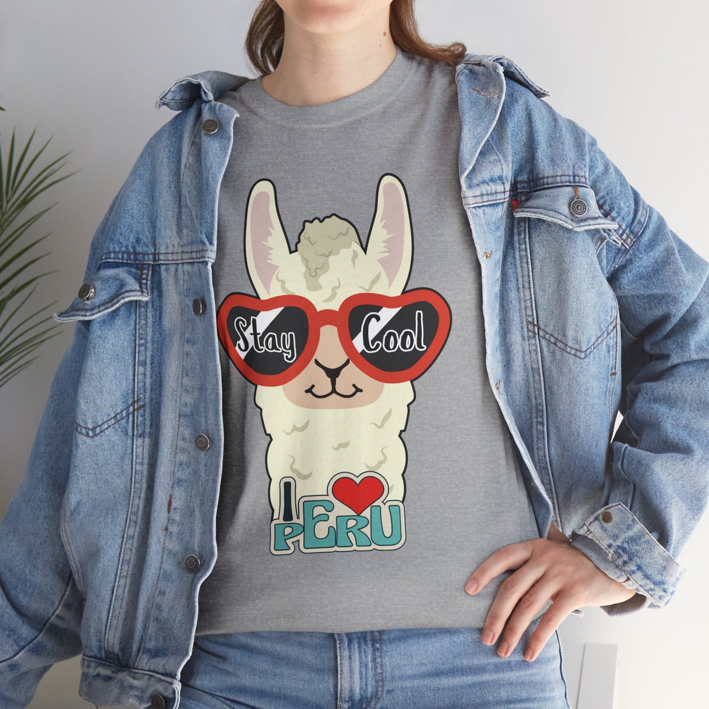 Stay Cool Llama Unisex Heavy Cotton Tee