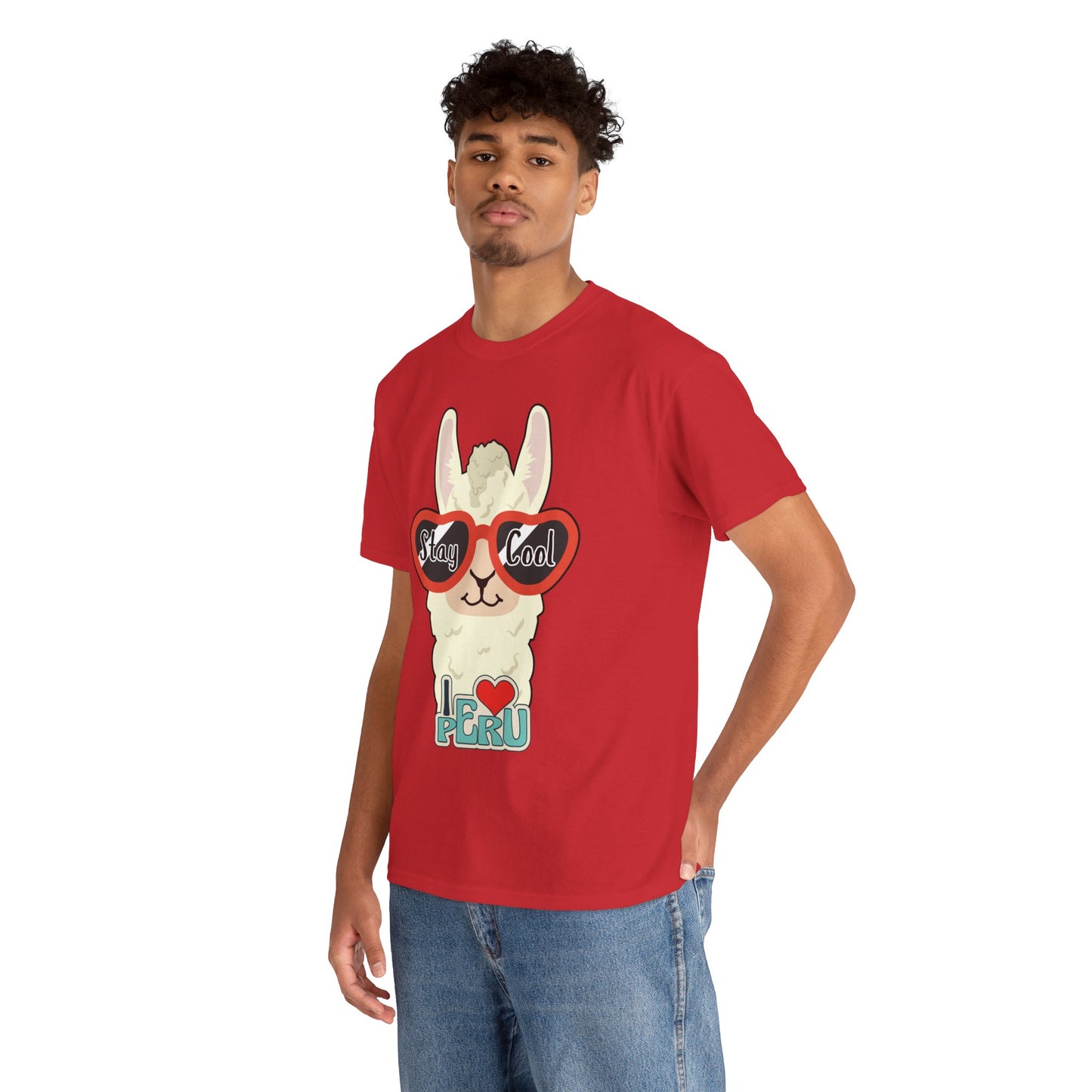 Stay Cool Llama Unisex Heavy Cotton Tee