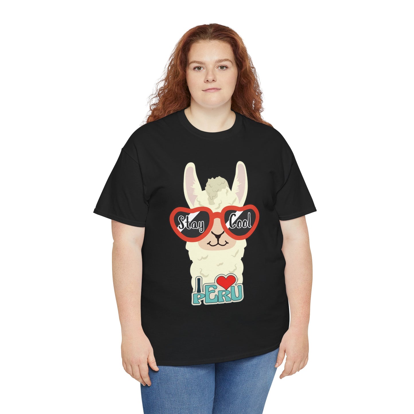 Stay Cool Llama Unisex Heavy Cotton Tee