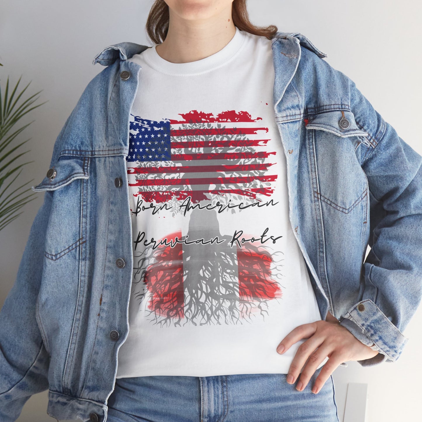 Born American - Peruvian Roots Unisex Heavy Cotton Tee