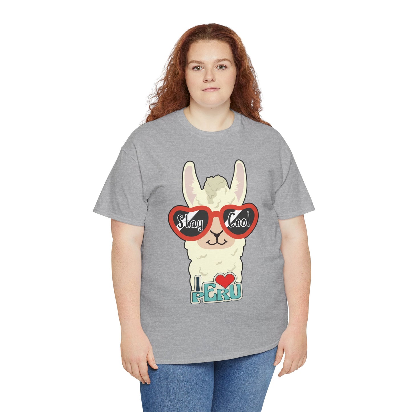 Stay Cool Llama Unisex Heavy Cotton Tee