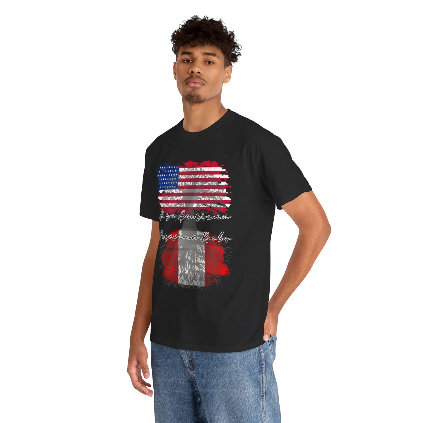 Born American - Peruvian Roots Unisex Heavy Cotton Tee