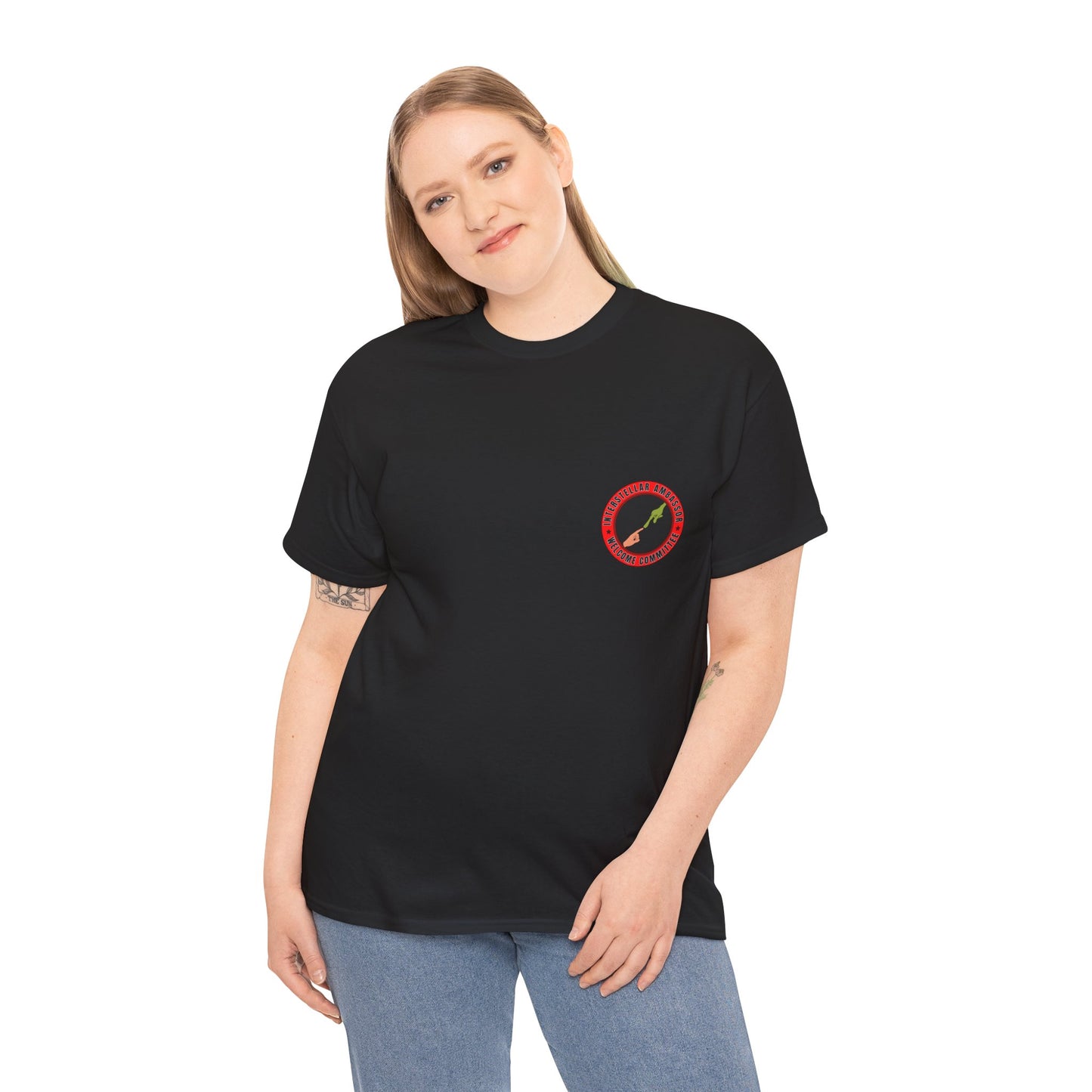 Interstellar Ambassor printed badge front/back Unisex Heavy Cotton Tee
