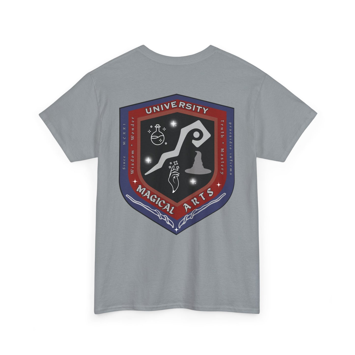 Senior Witch printed badge/Emblem front Unisex Heavy Cotton Tee