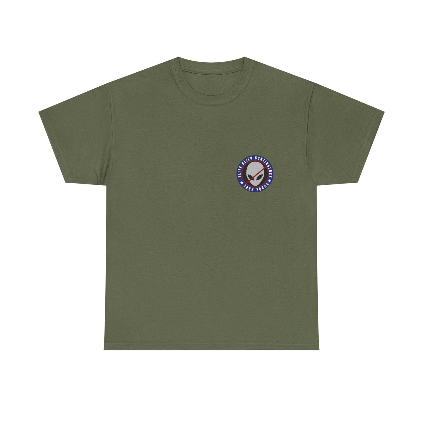 Elite Alien Contingency printed badge front/back Unisex Heavy Cotton Tee