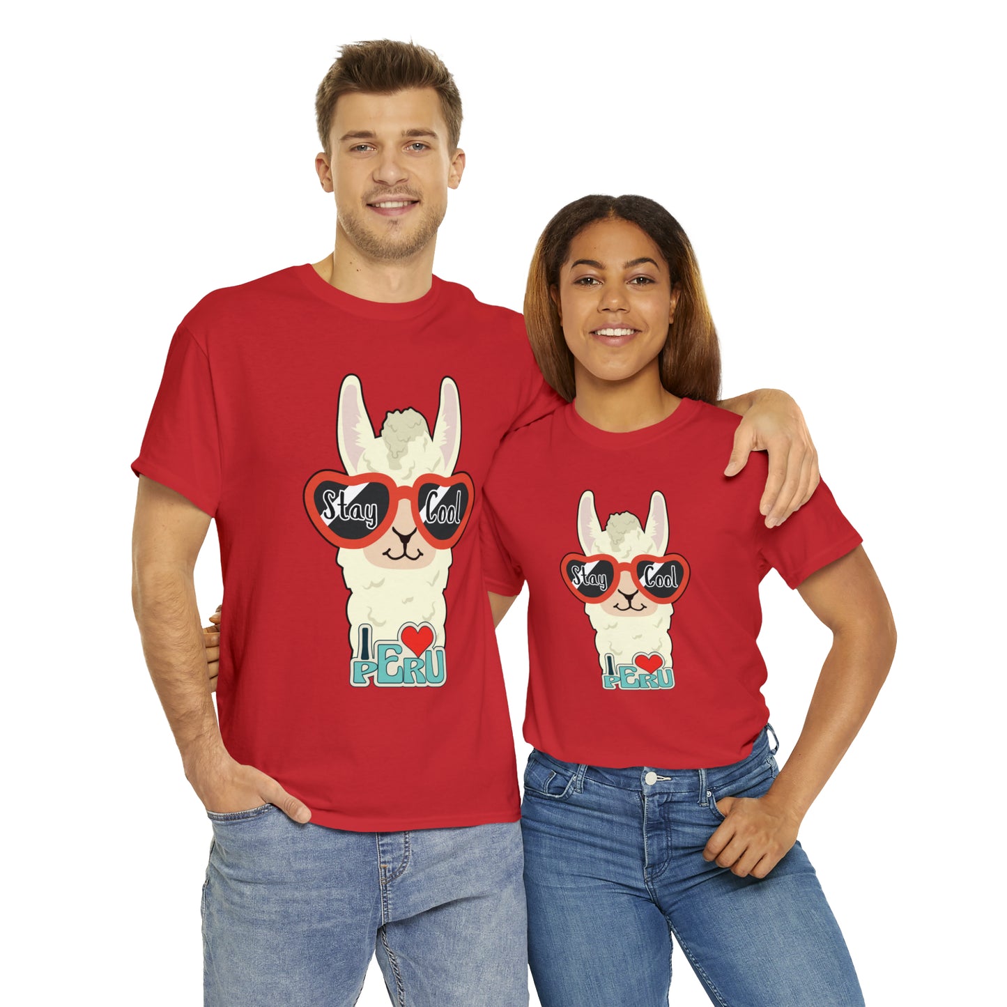 Stay Cool Llama Unisex Heavy Cotton Tee