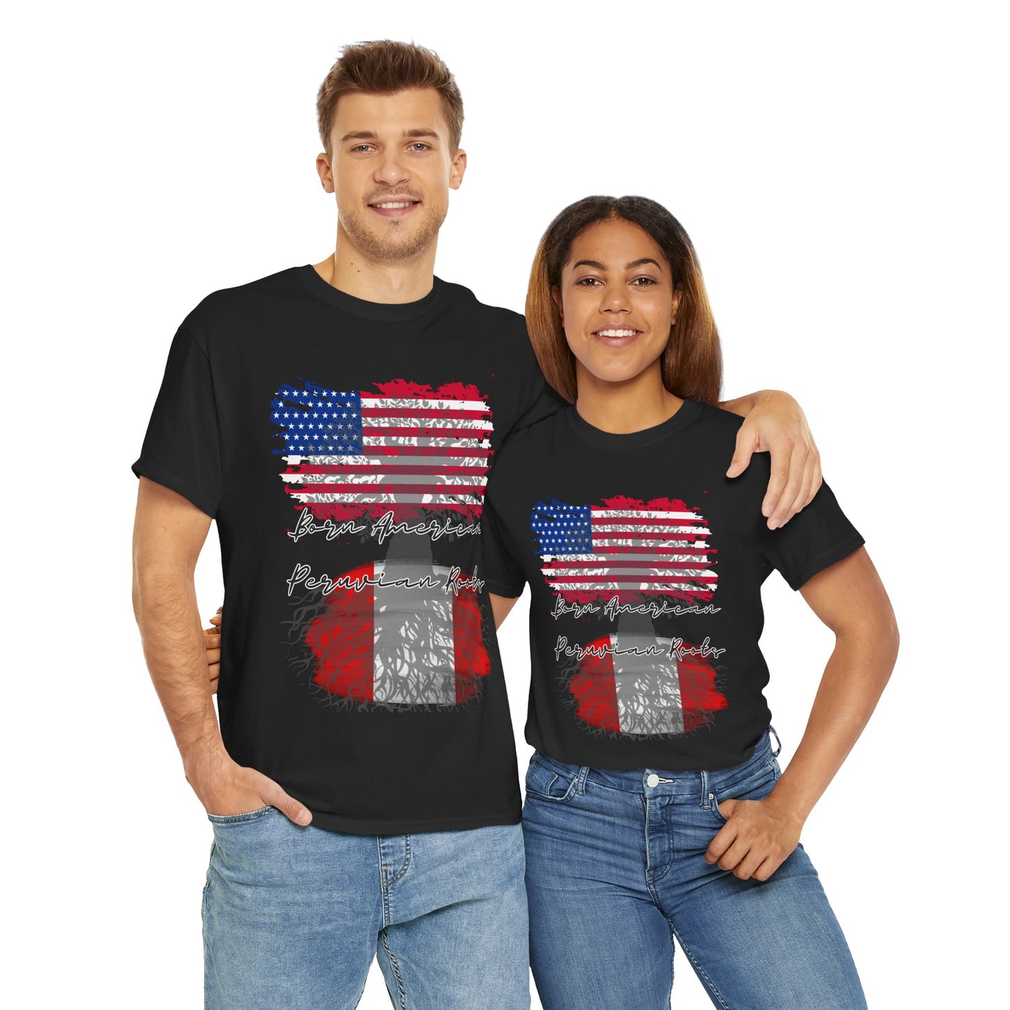 Born American - Peruvian Roots Unisex Heavy Cotton Tee