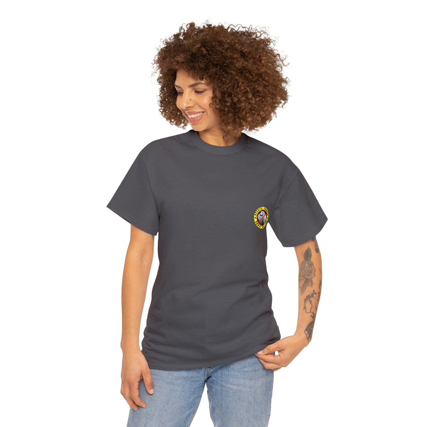 Special Forces - Ghost Hunter printed badge front/back Unisex Heavy Cotton Tee