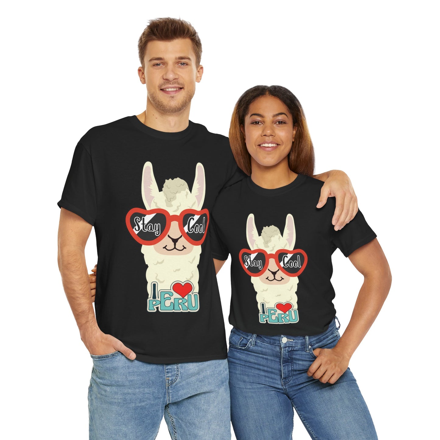 Stay Cool Llama Unisex Heavy Cotton Tee