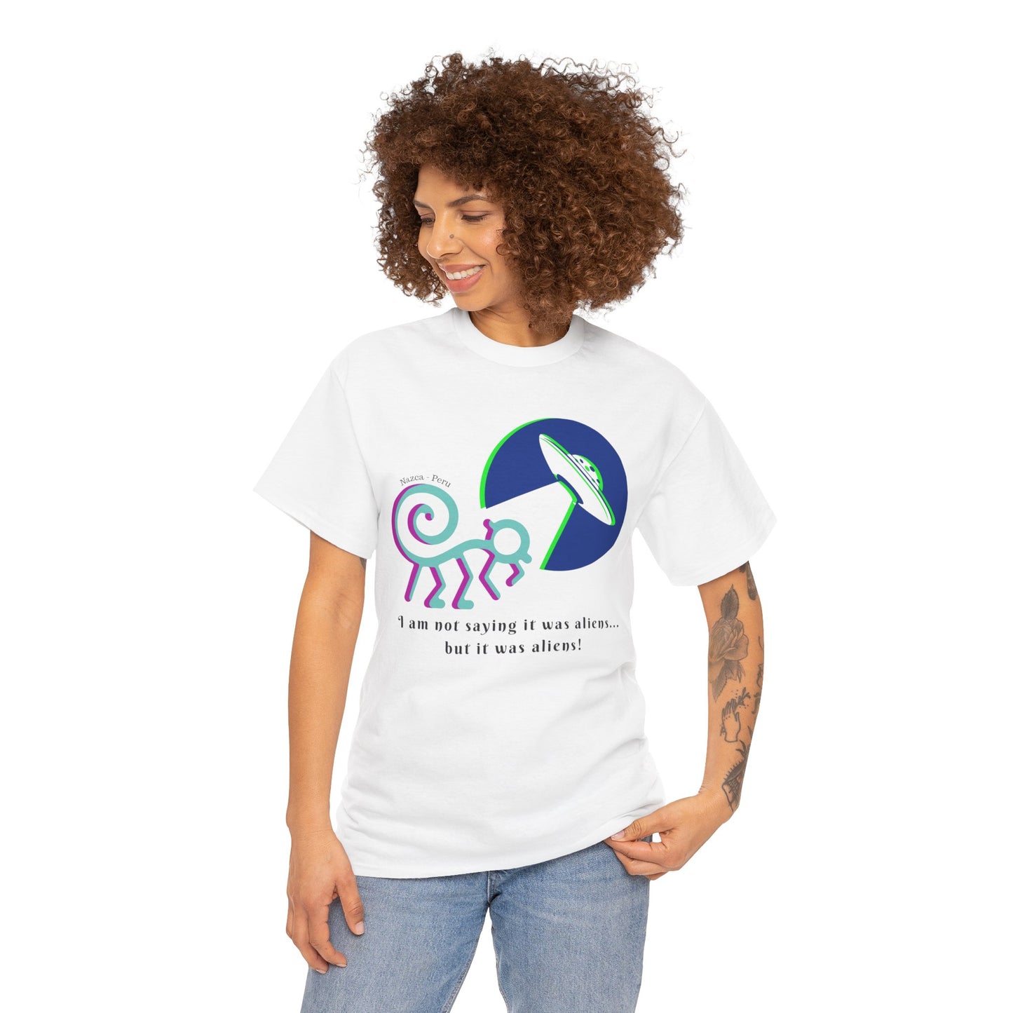 Nazca Peru (UFO) Unisex Heavy Cotton Tee