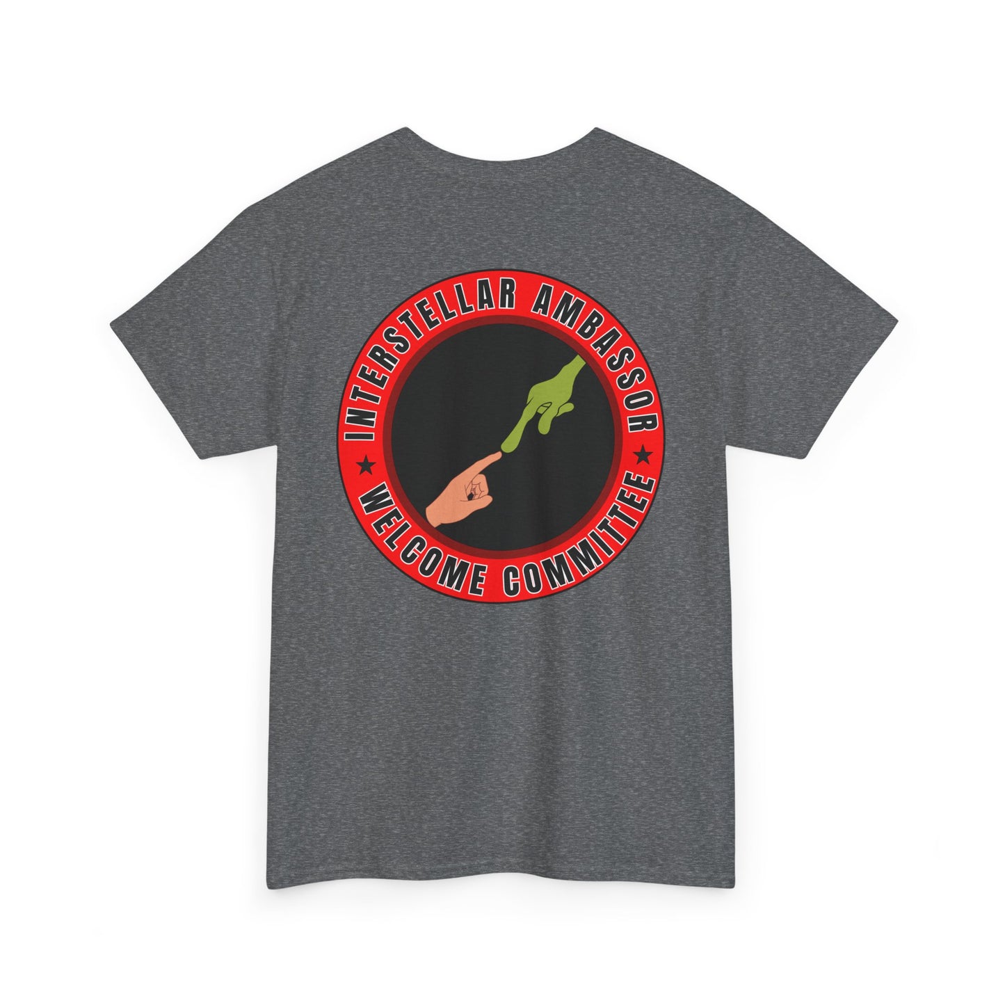 Interstellar Ambassor printed badge front/back Unisex Heavy Cotton Tee