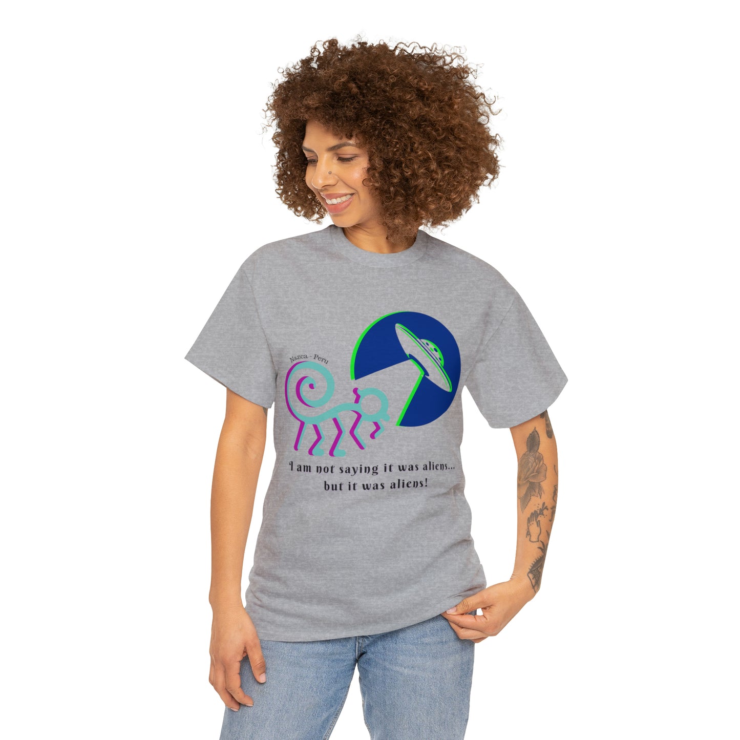 Nazca Peru (UFO) Unisex Heavy Cotton Tee