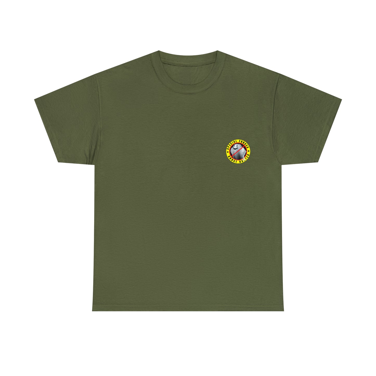 Special Forces - Ghost Hunter printed badge front/back Unisex Heavy Cotton Tee