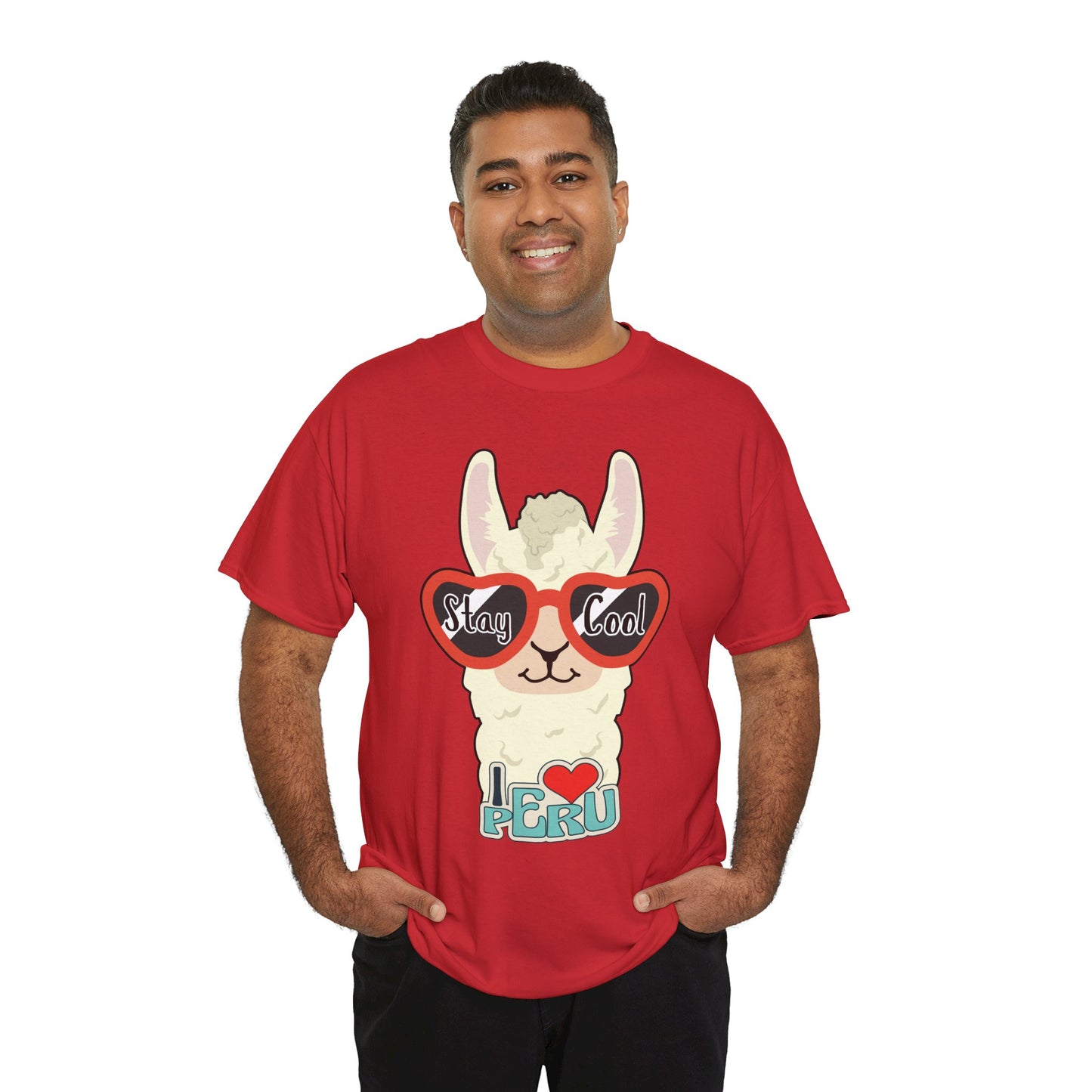 Stay Cool Llama Unisex Heavy Cotton Tee