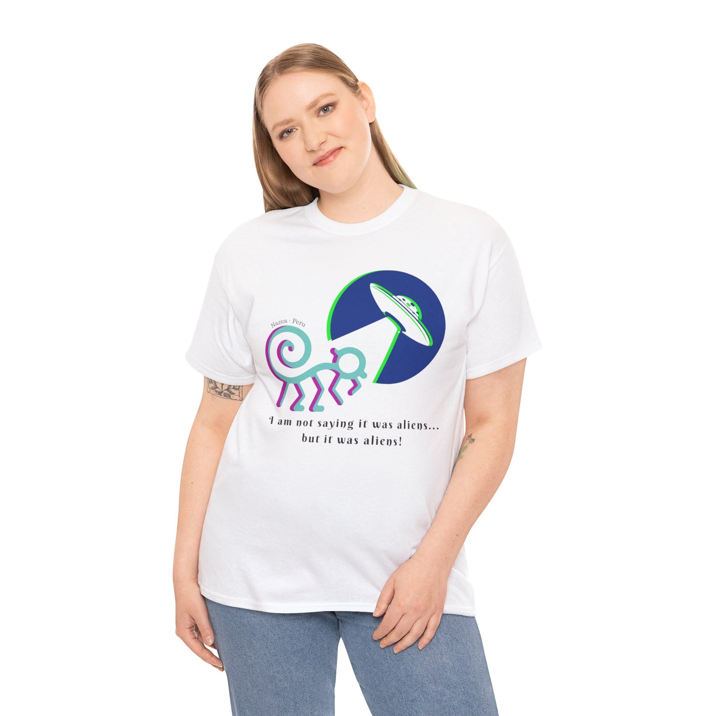 Nazca Peru (UFO) Unisex Heavy Cotton Tee