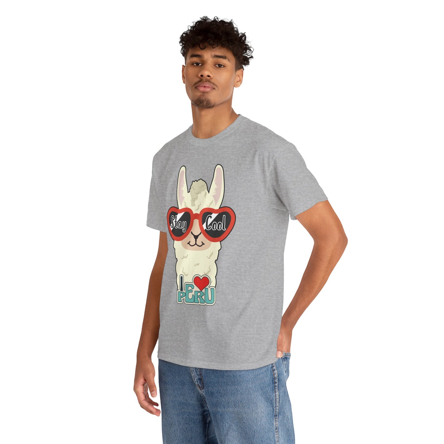 Stay Cool Llama Unisex Heavy Cotton Tee
