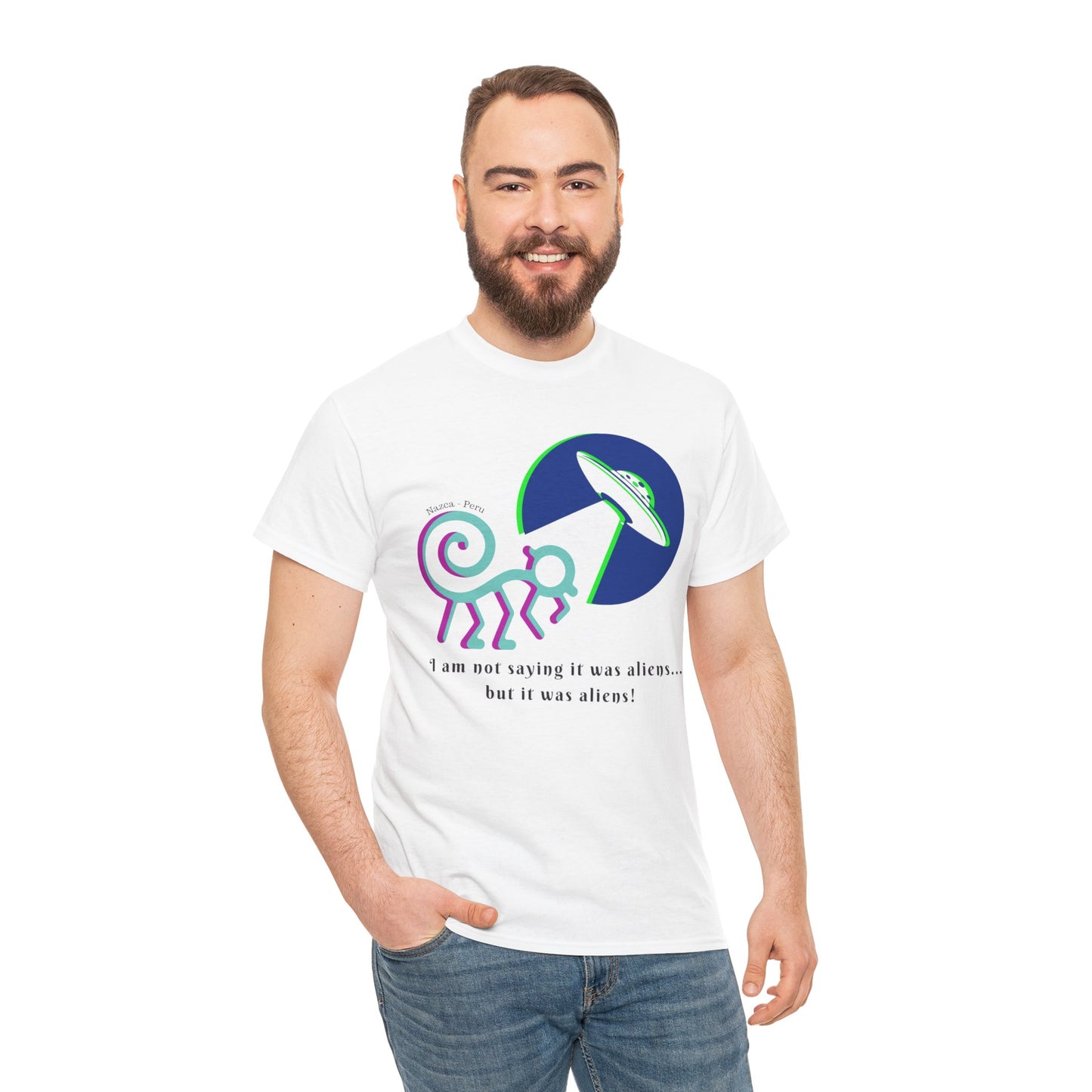 Nazca Peru (UFO) Unisex Heavy Cotton Tee