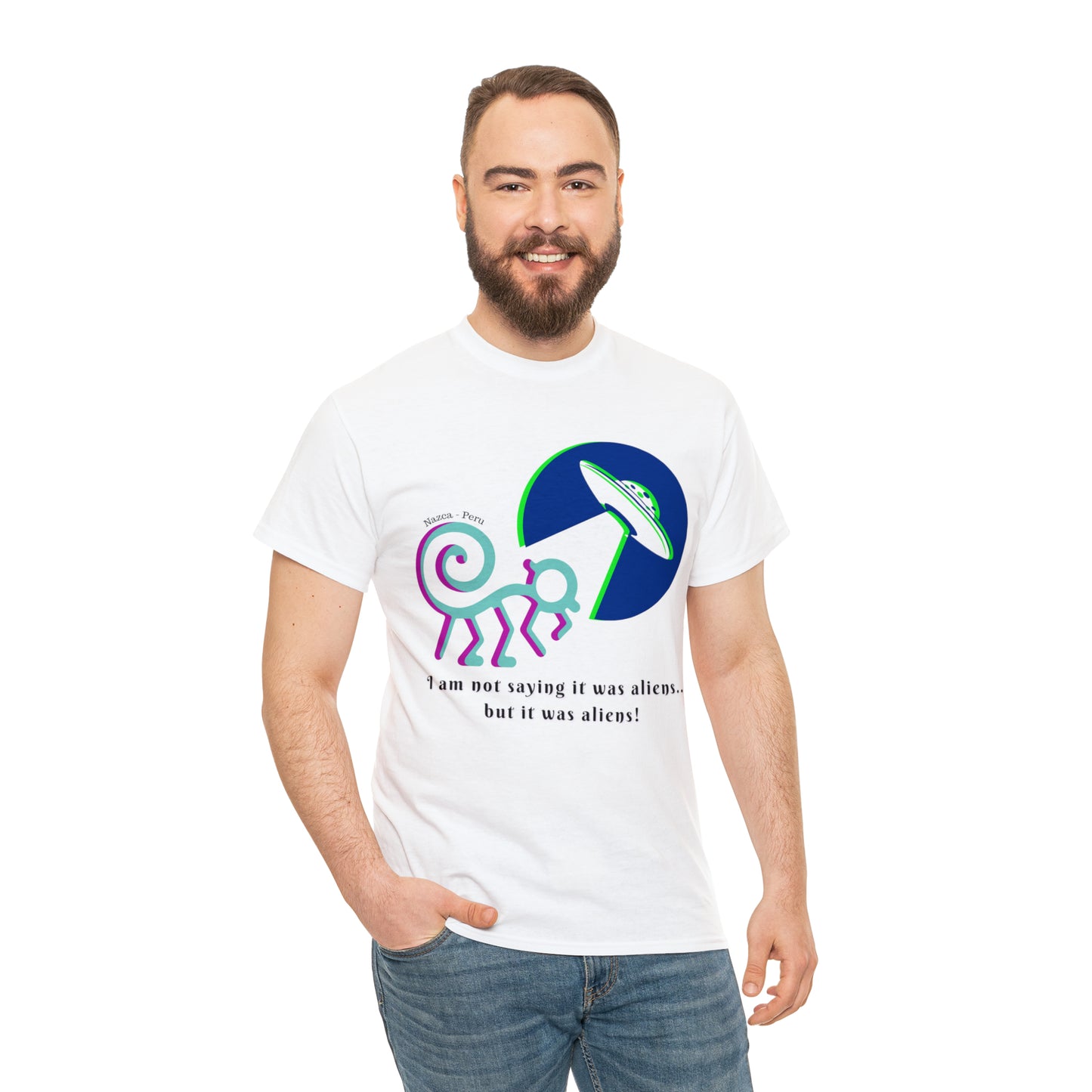 Nazca Peru (UFO) Unisex Heavy Cotton Tee