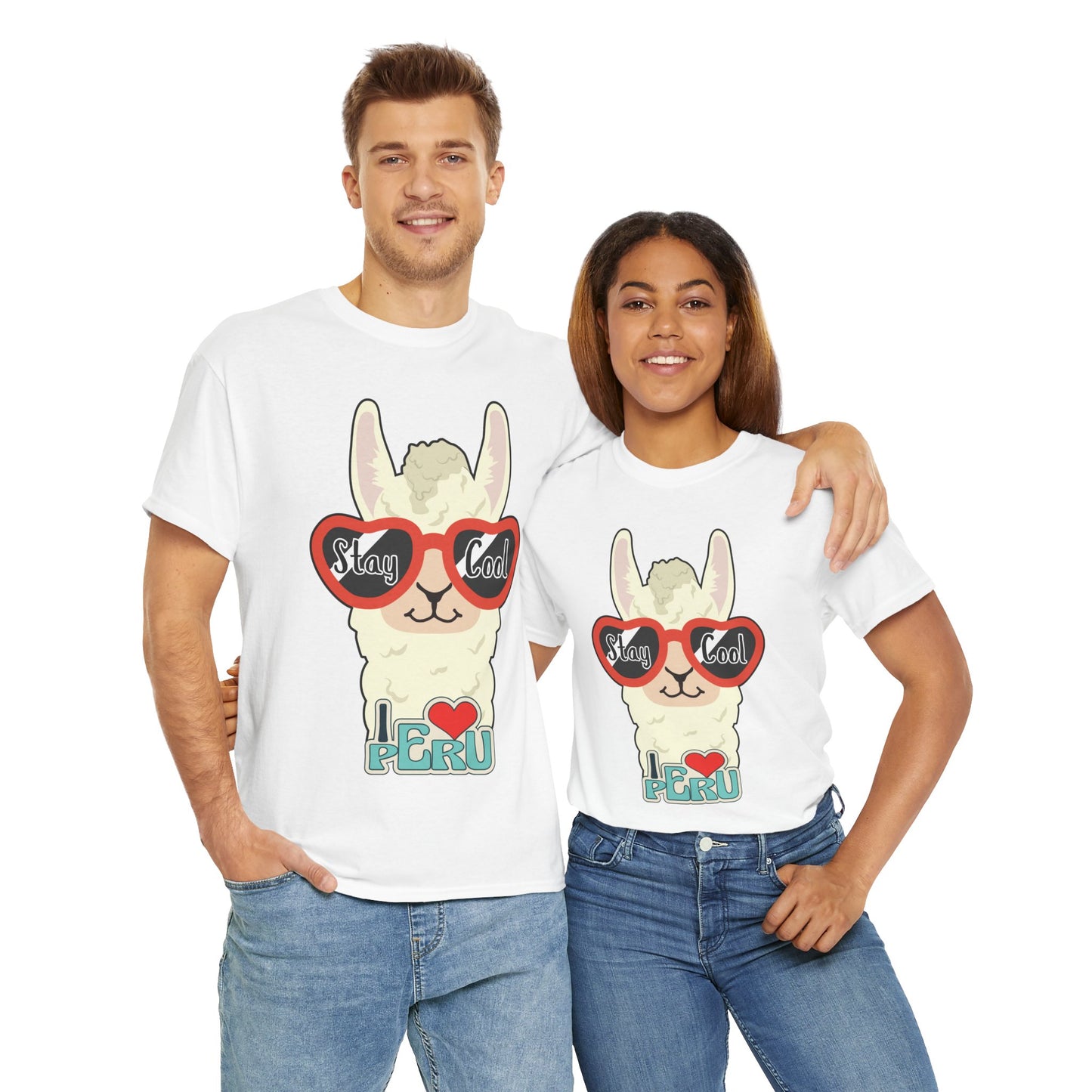 Stay Cool Llama Unisex Heavy Cotton Tee