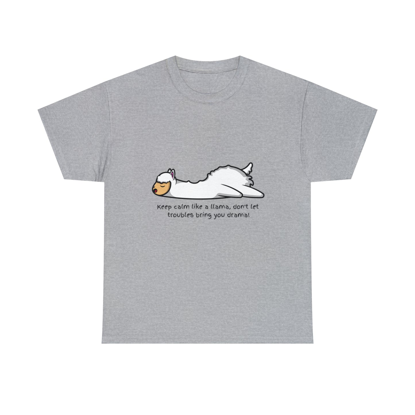 Keep Calm like a llama Unisex Heavy Cotton Tee