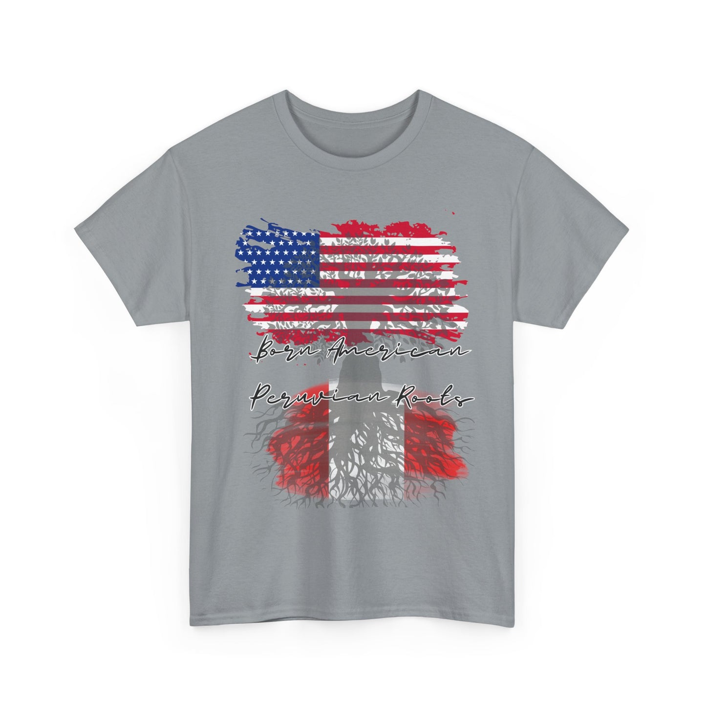 Born American - Peruvian Roots Unisex Heavy Cotton Tee