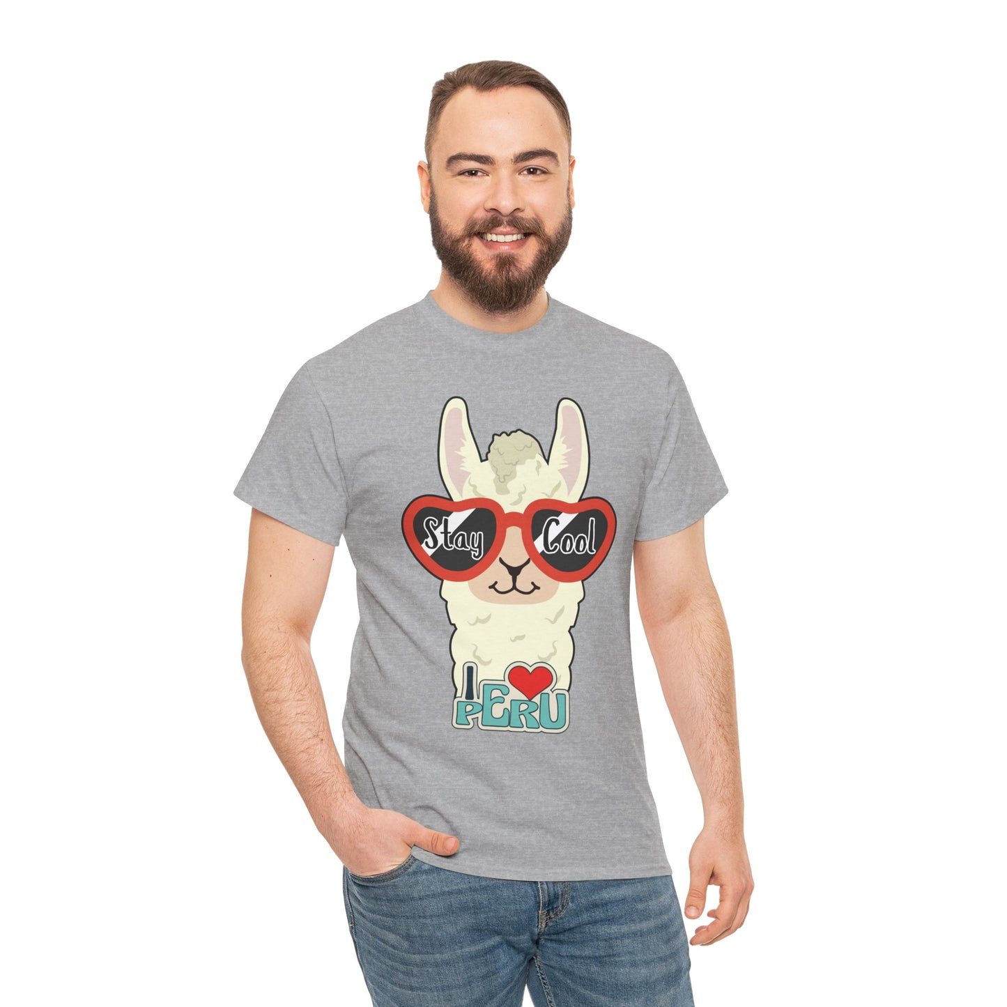 Stay Cool Llama Unisex Heavy Cotton Tee
