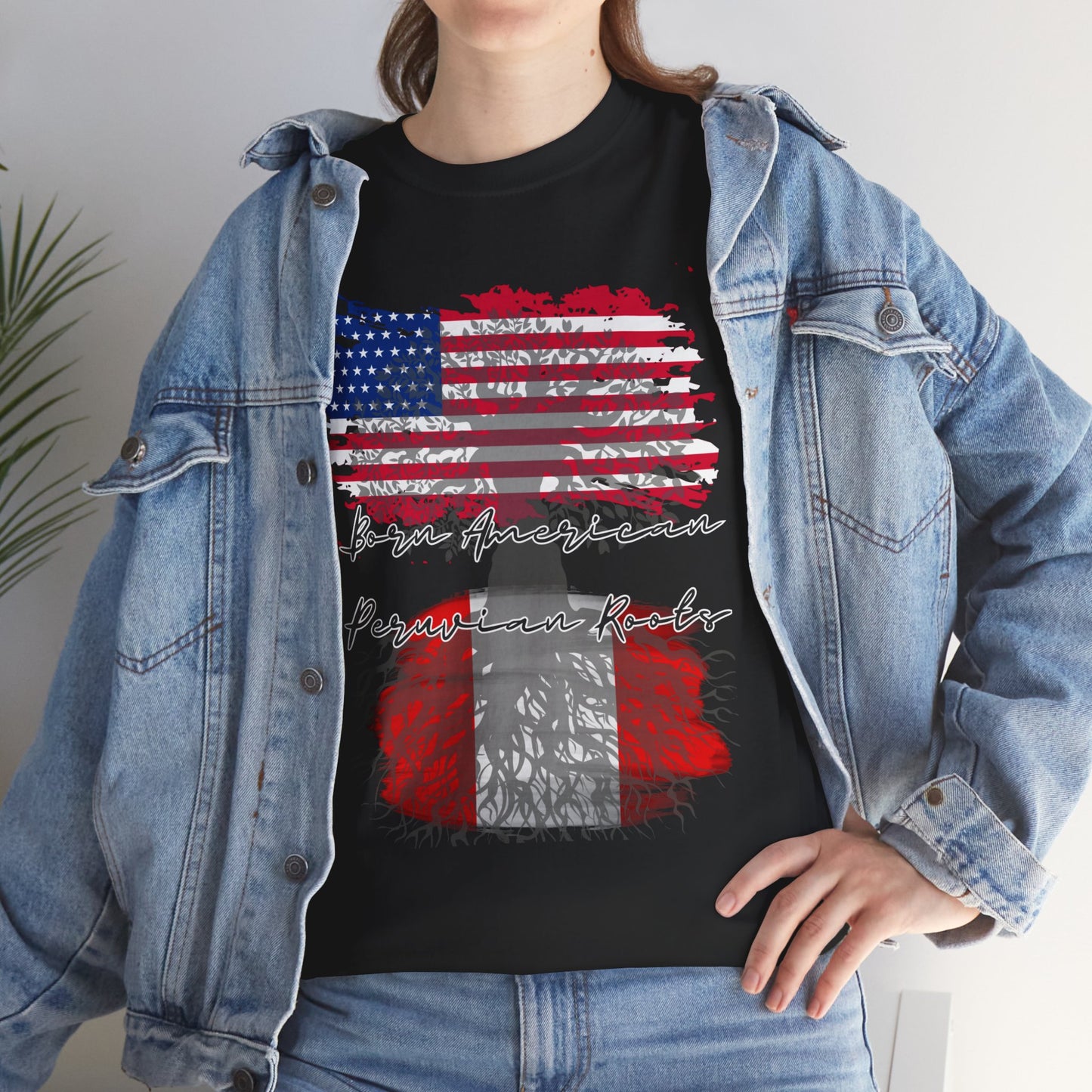Born American - Peruvian Roots Unisex Heavy Cotton Tee