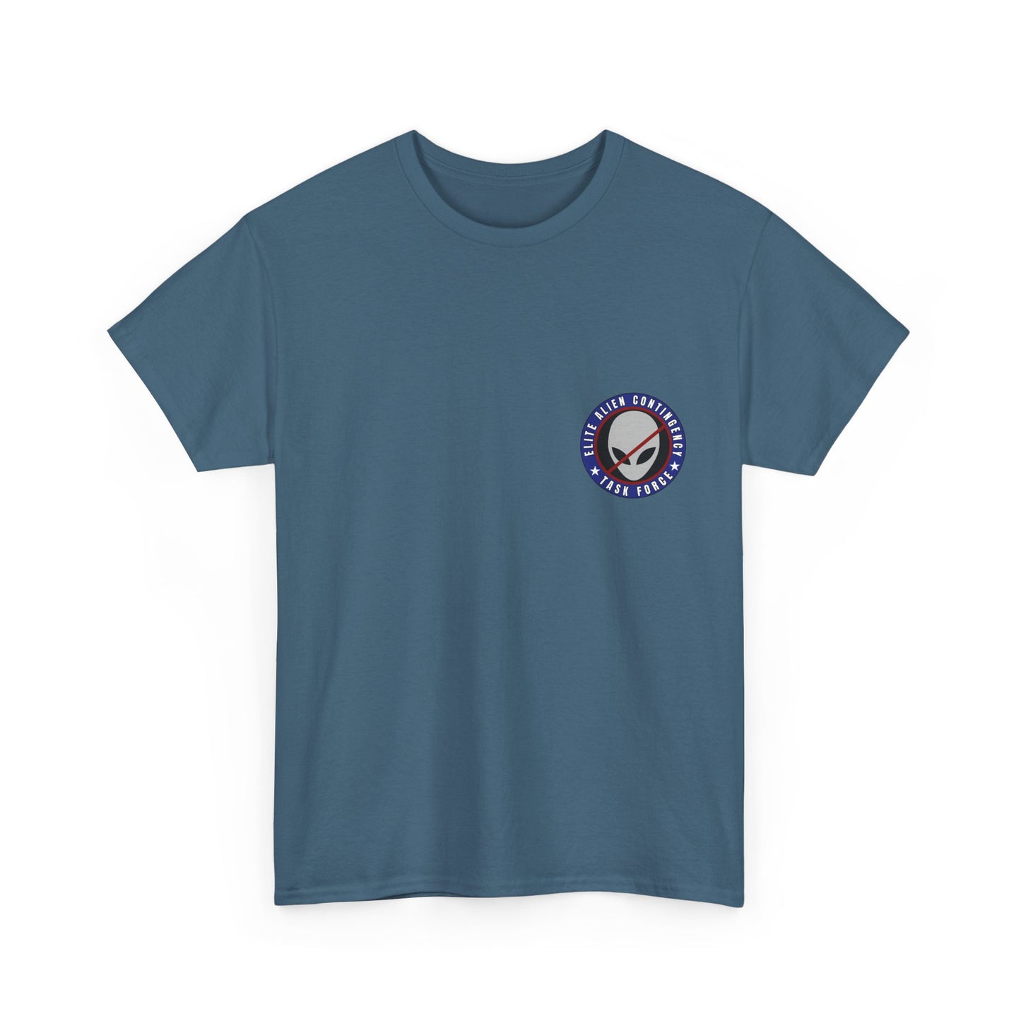 Elite Alien Contingency printed badge front/back Unisex Heavy Cotton Tee