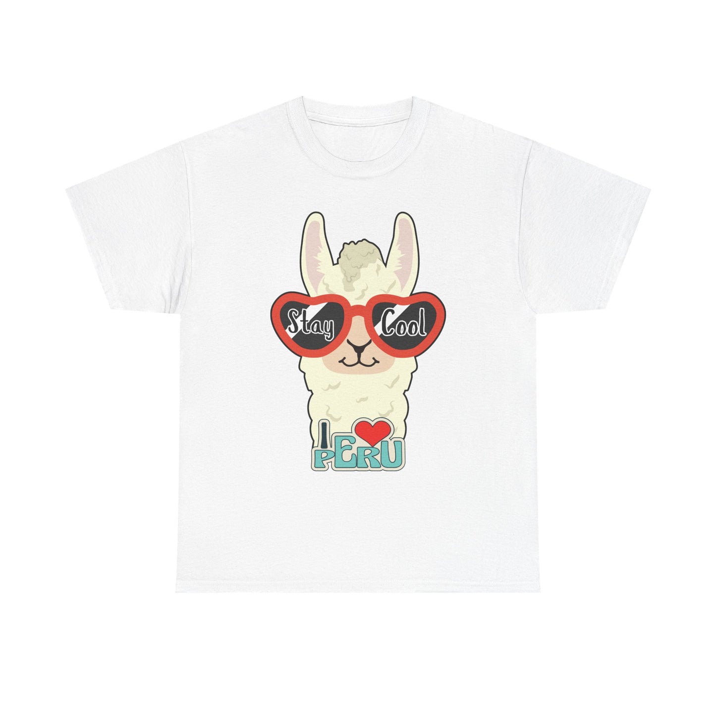 Stay Cool Llama Unisex Heavy Cotton Tee