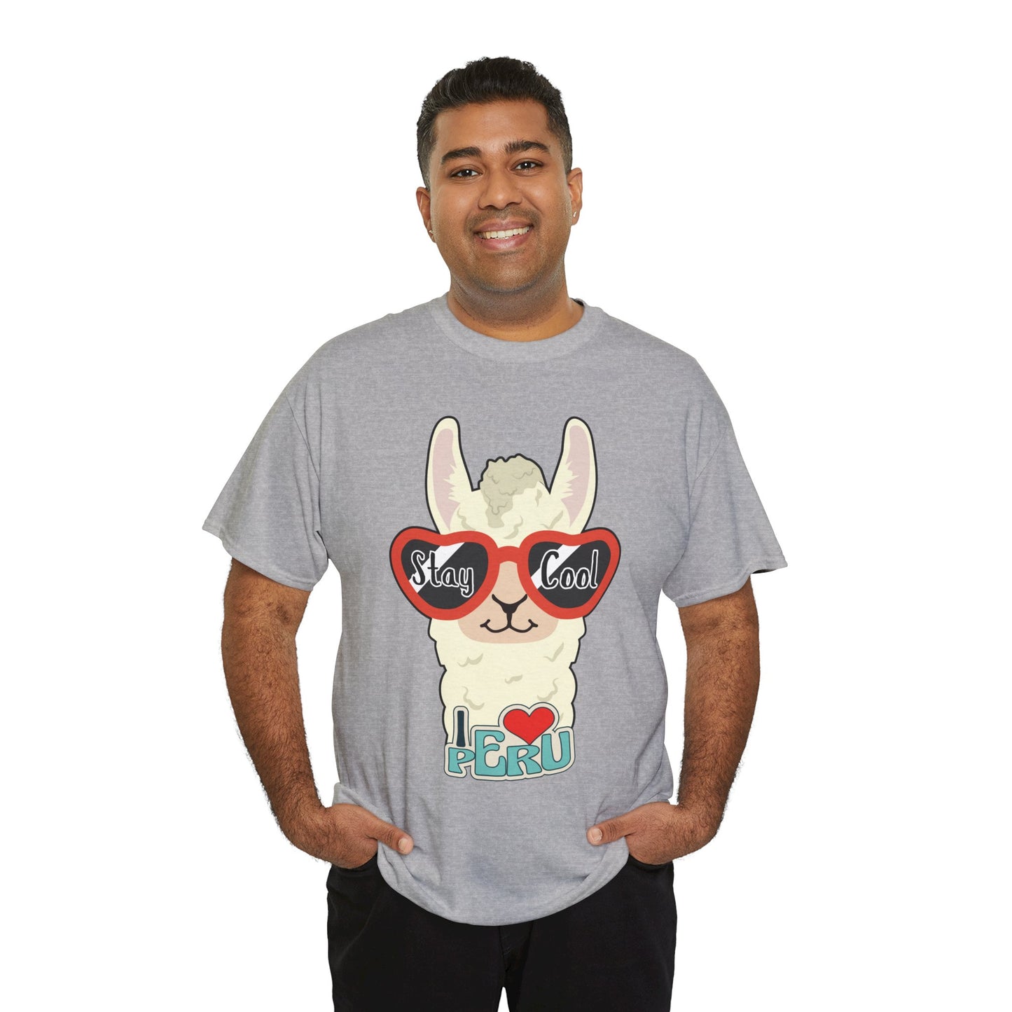 Stay Cool Llama Unisex Heavy Cotton Tee