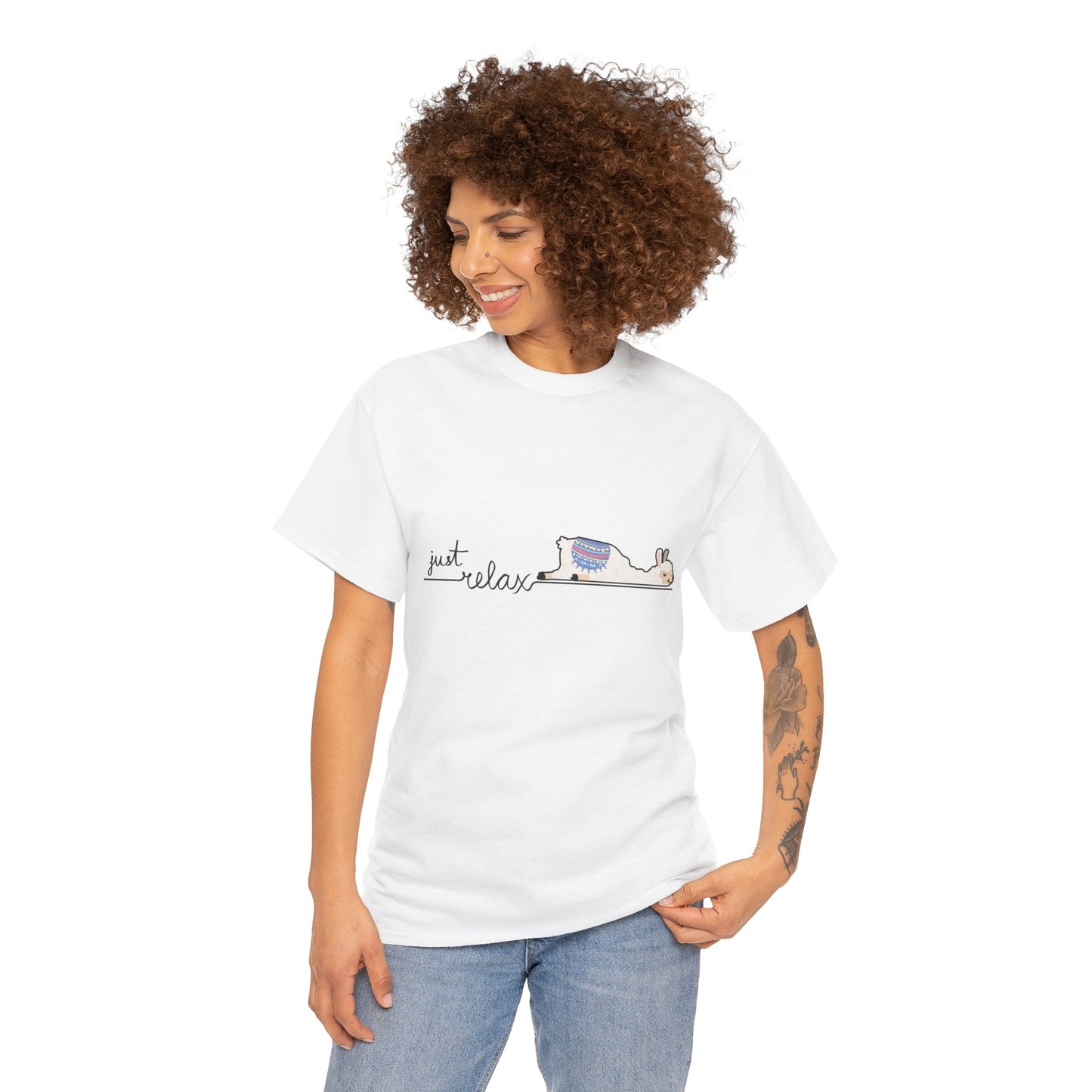 Just Relax llama 1 Unisex Heavy Cotton Tee