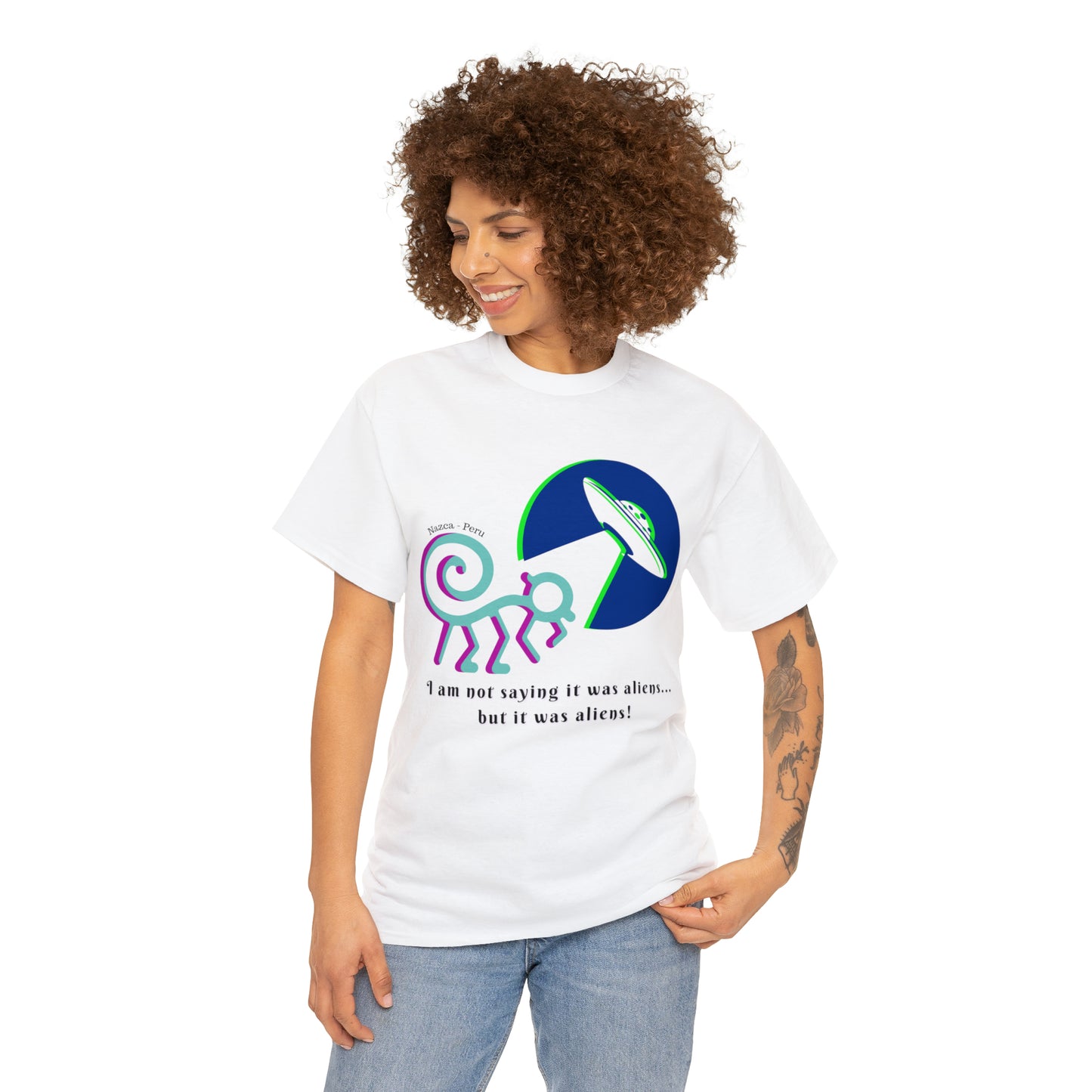 Nazca Peru (UFO) Unisex Heavy Cotton Tee