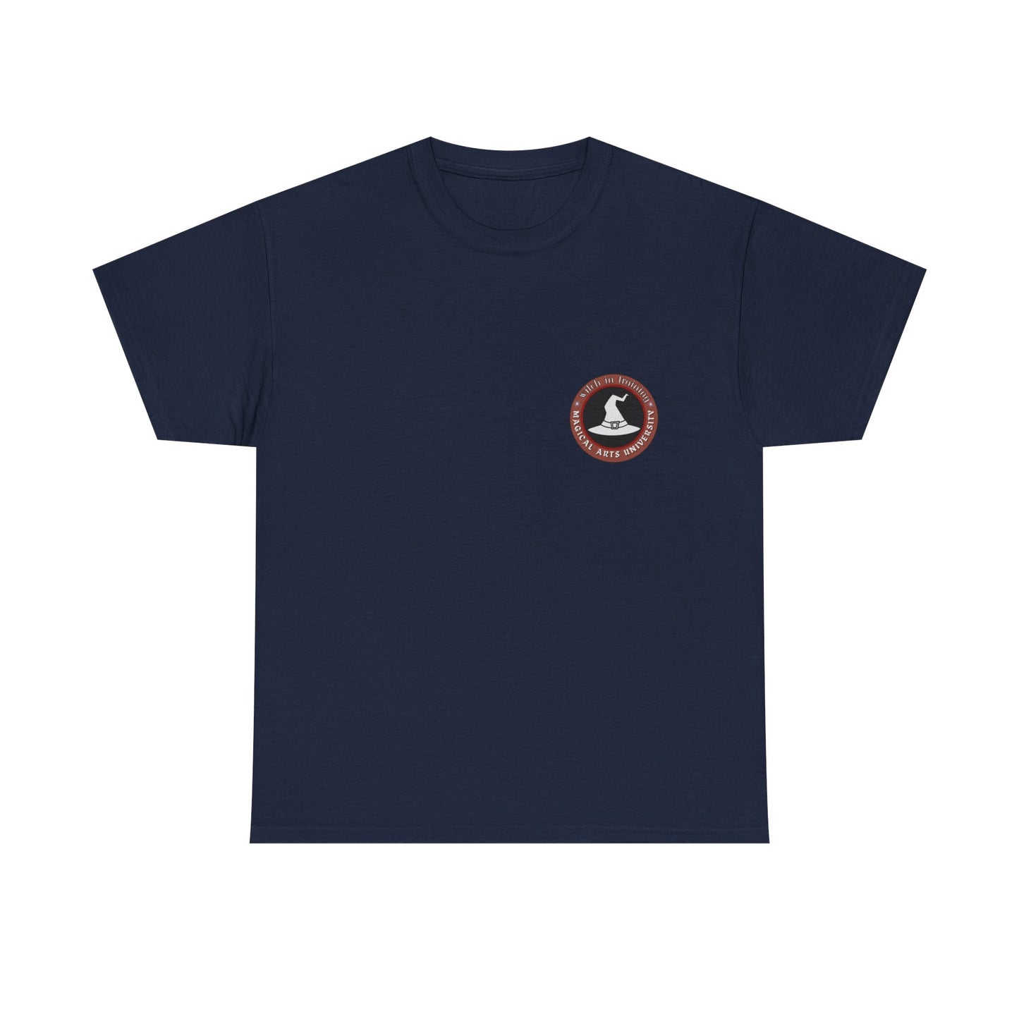 Senior Wizard printed badge front/ Emblem back Unisex Heavy Cotton Tee