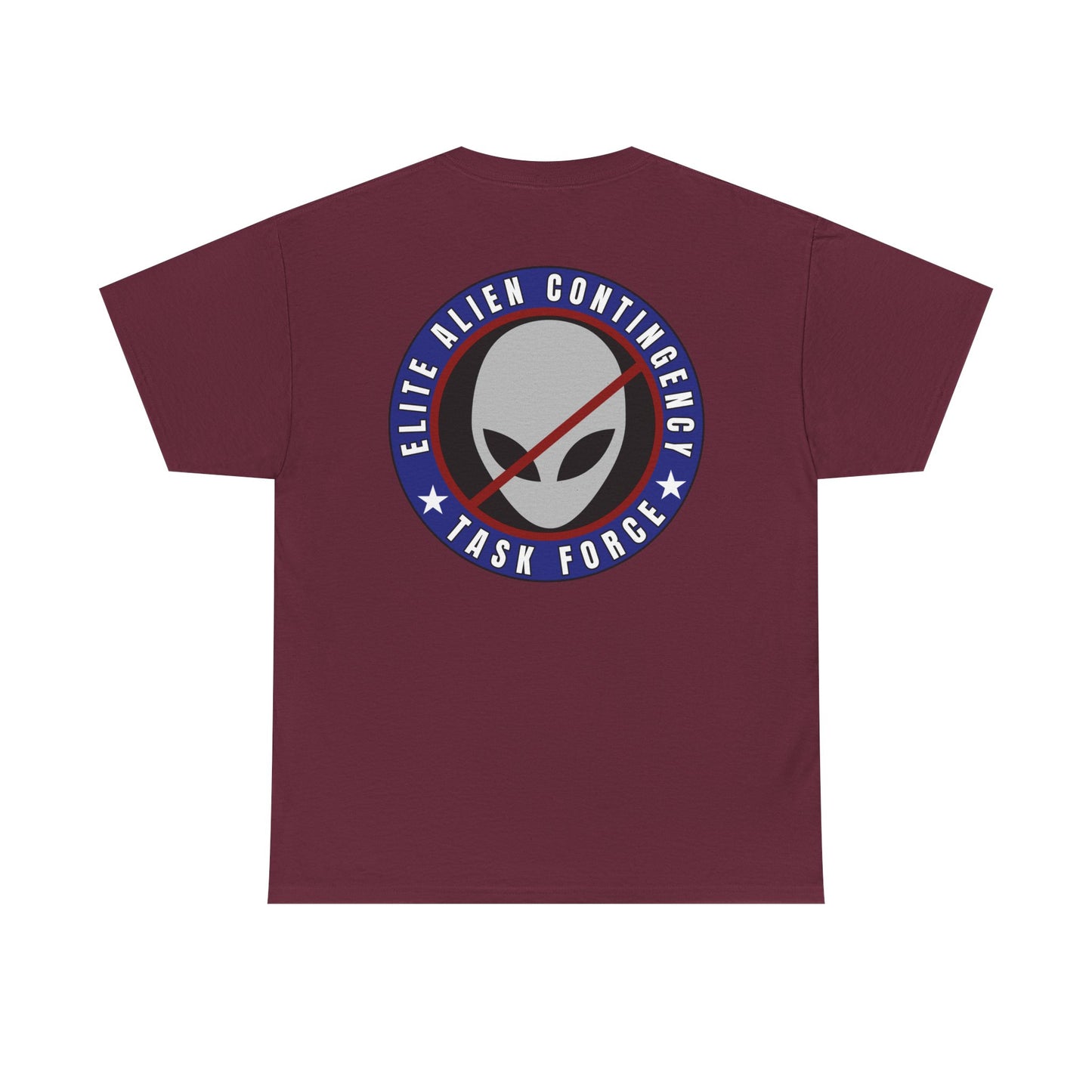 Elite Alien Contingency printed badge front/back Unisex Heavy Cotton Tee