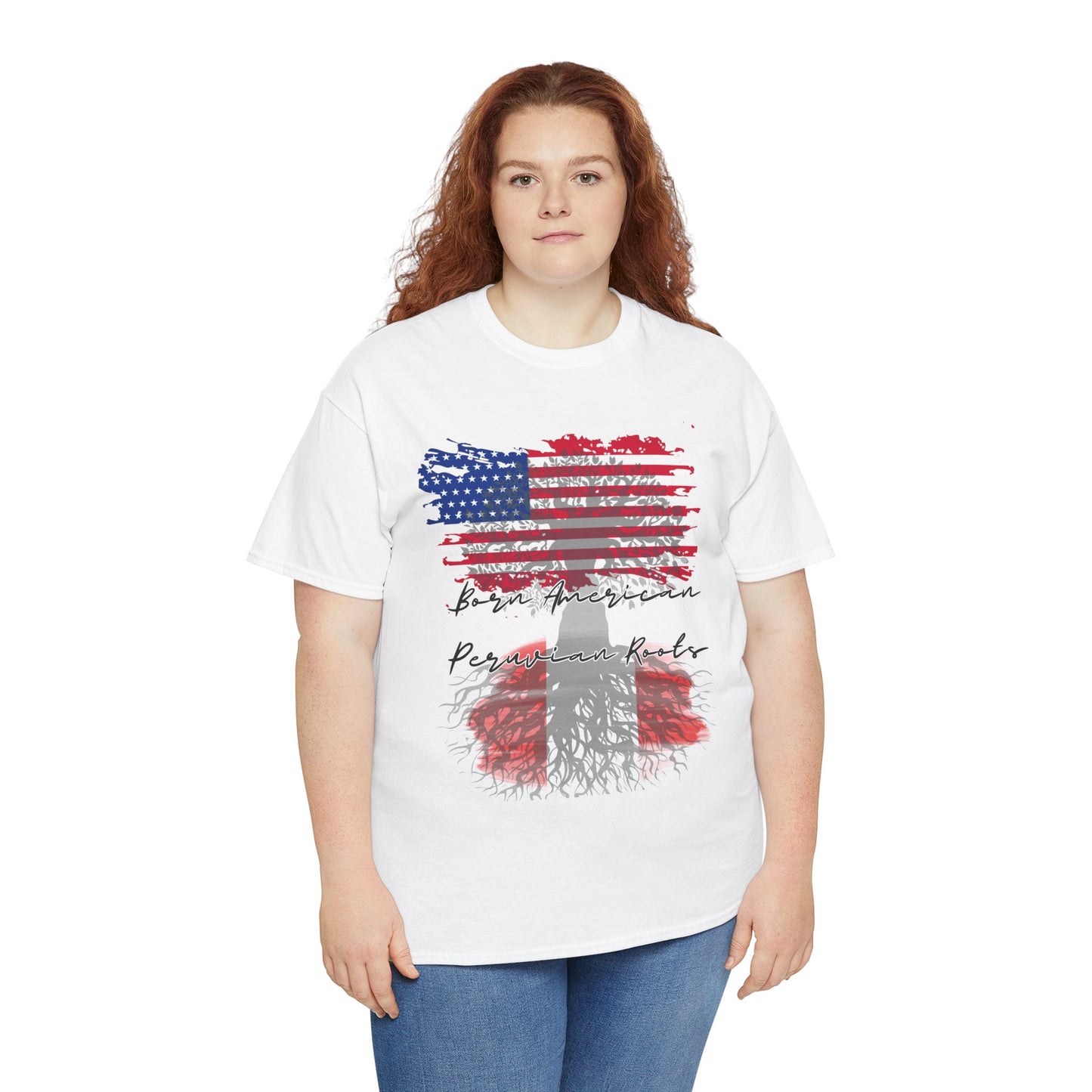 Born American - Peruvian Roots Unisex Heavy Cotton Tee