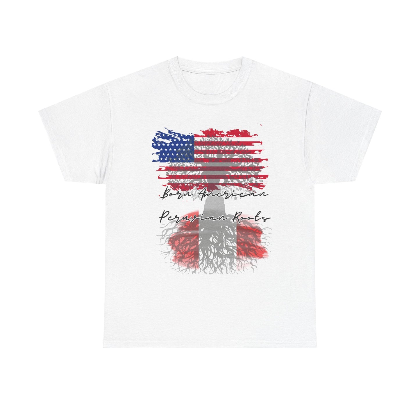 Born American - Peruvian Roots Unisex Heavy Cotton Tee