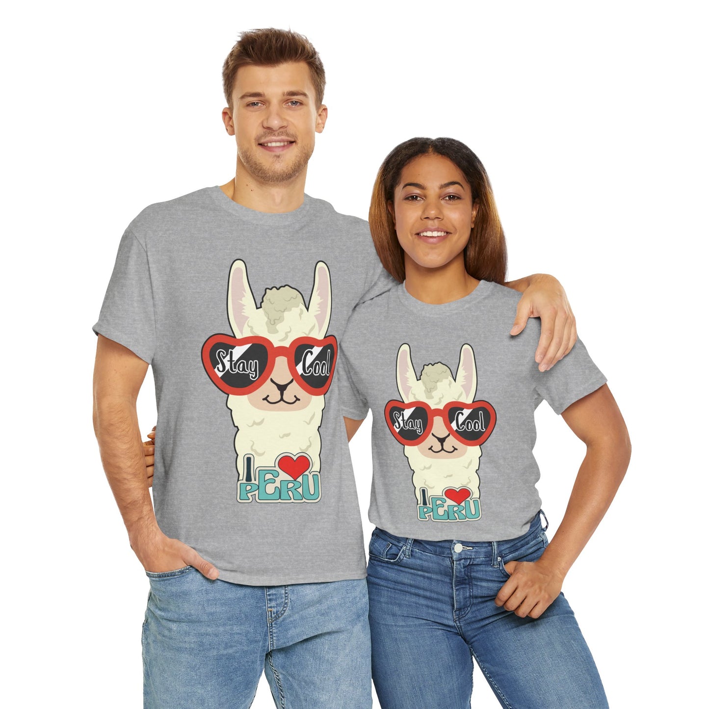 Stay Cool Llama Unisex Heavy Cotton Tee