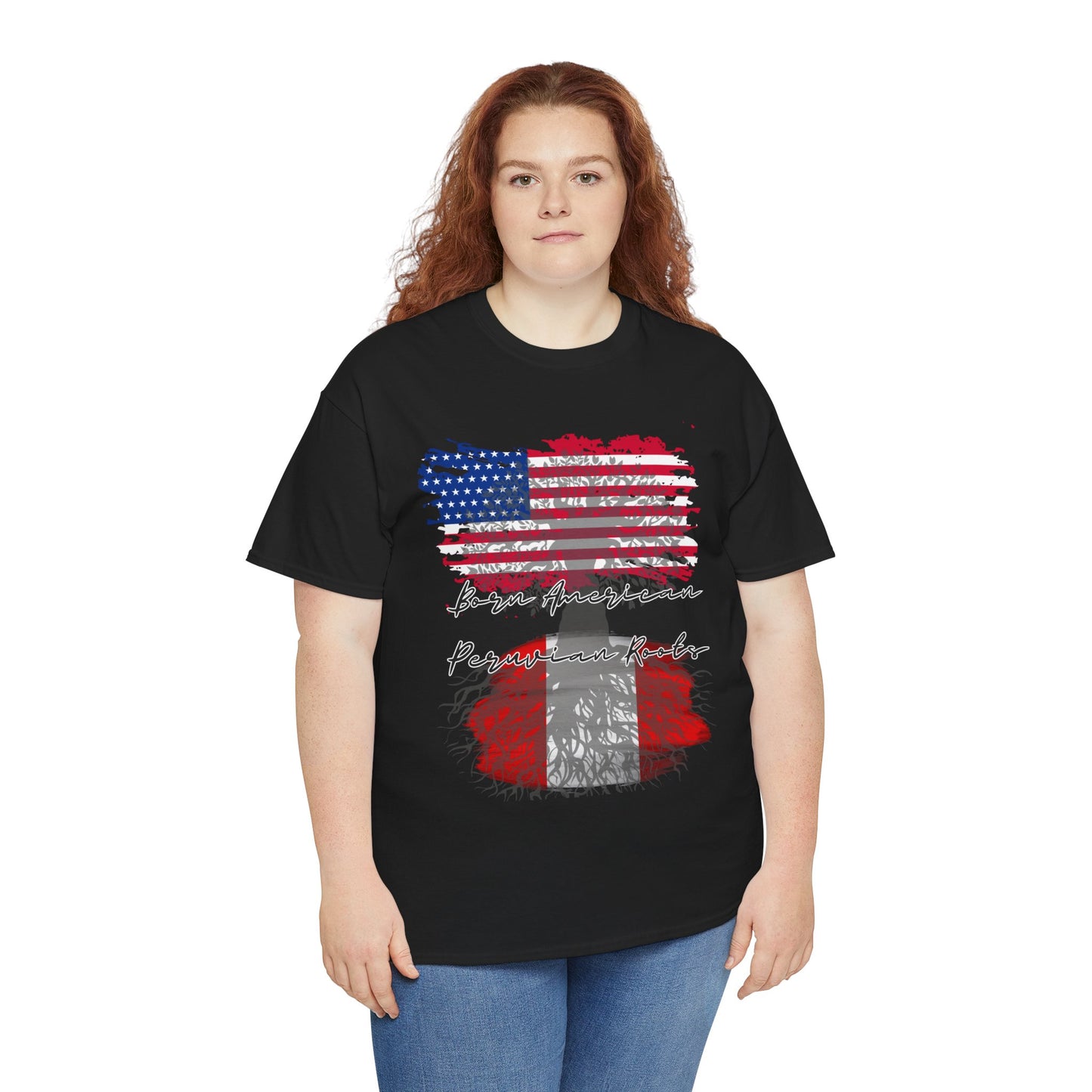 Born American - Peruvian Roots Unisex Heavy Cotton Tee