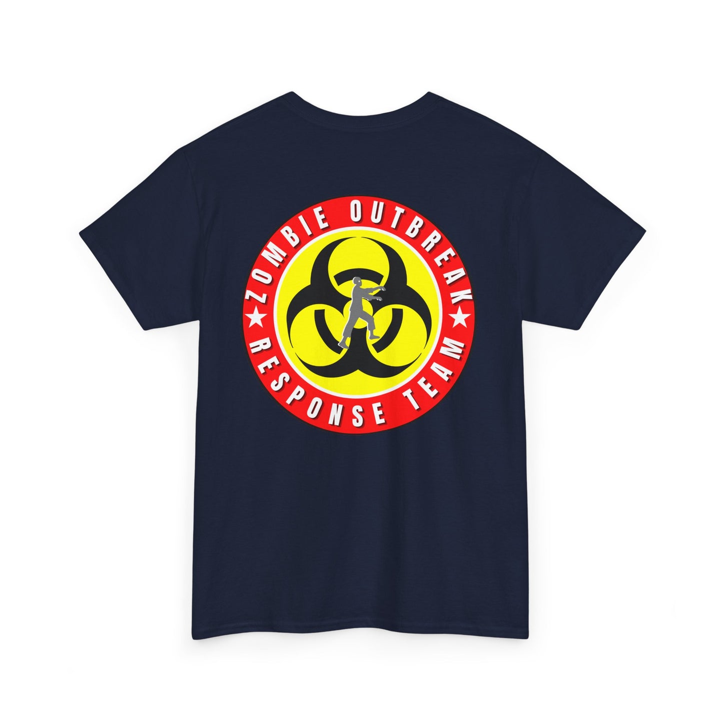 Zombie Outbreak - Response Team (model A) printed badge front/back Unisex Heavy Cotton Tee