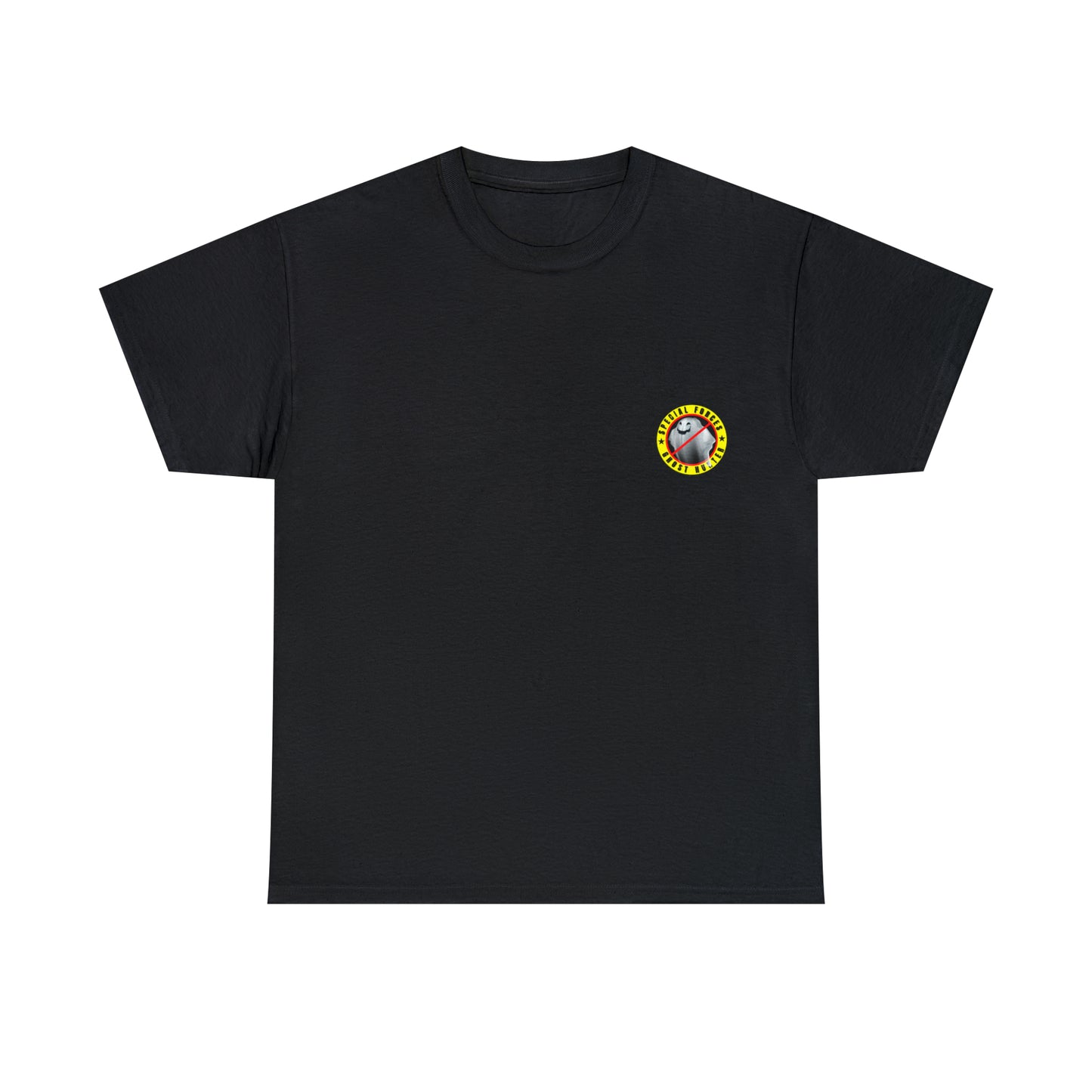 Special Forces - Ghost Hunter printed badge front/back Unisex Heavy Cotton Tee