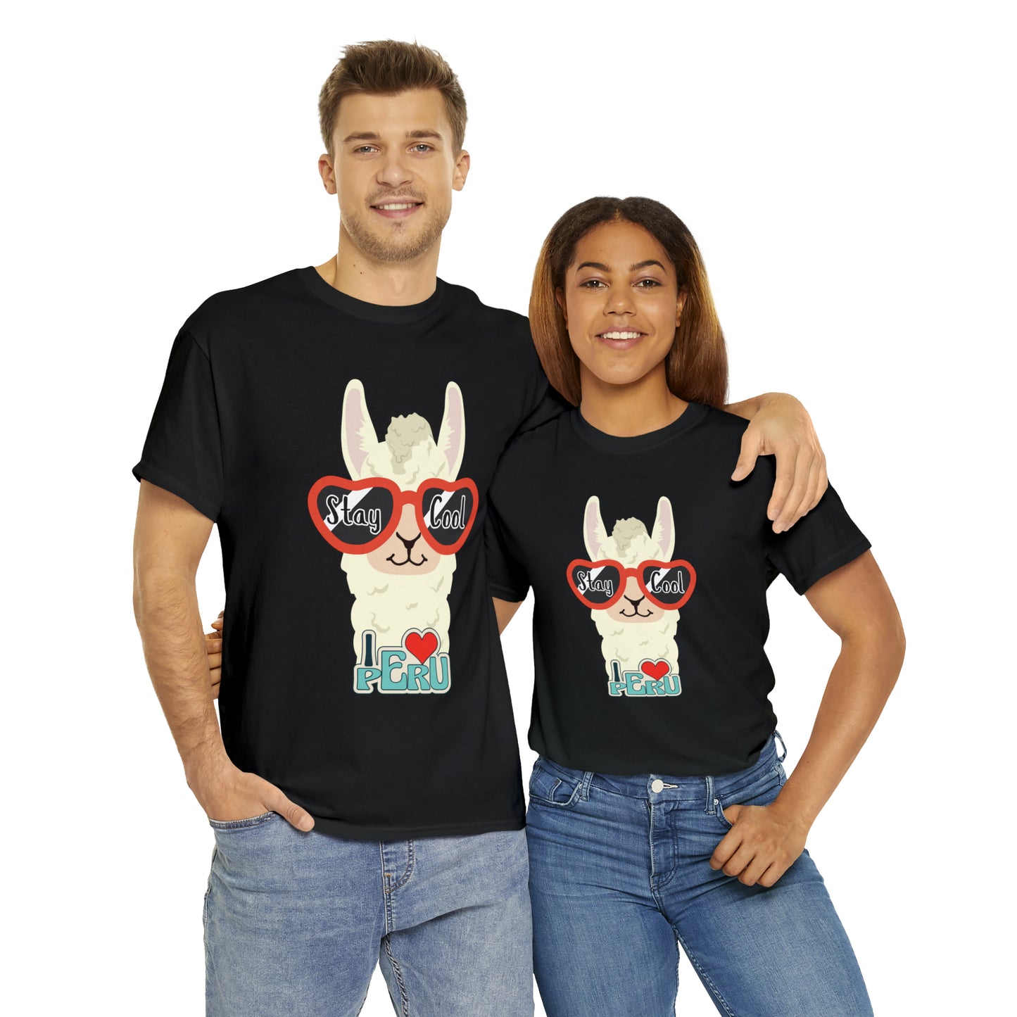 Stay Cool Llama Unisex Heavy Cotton Tee
