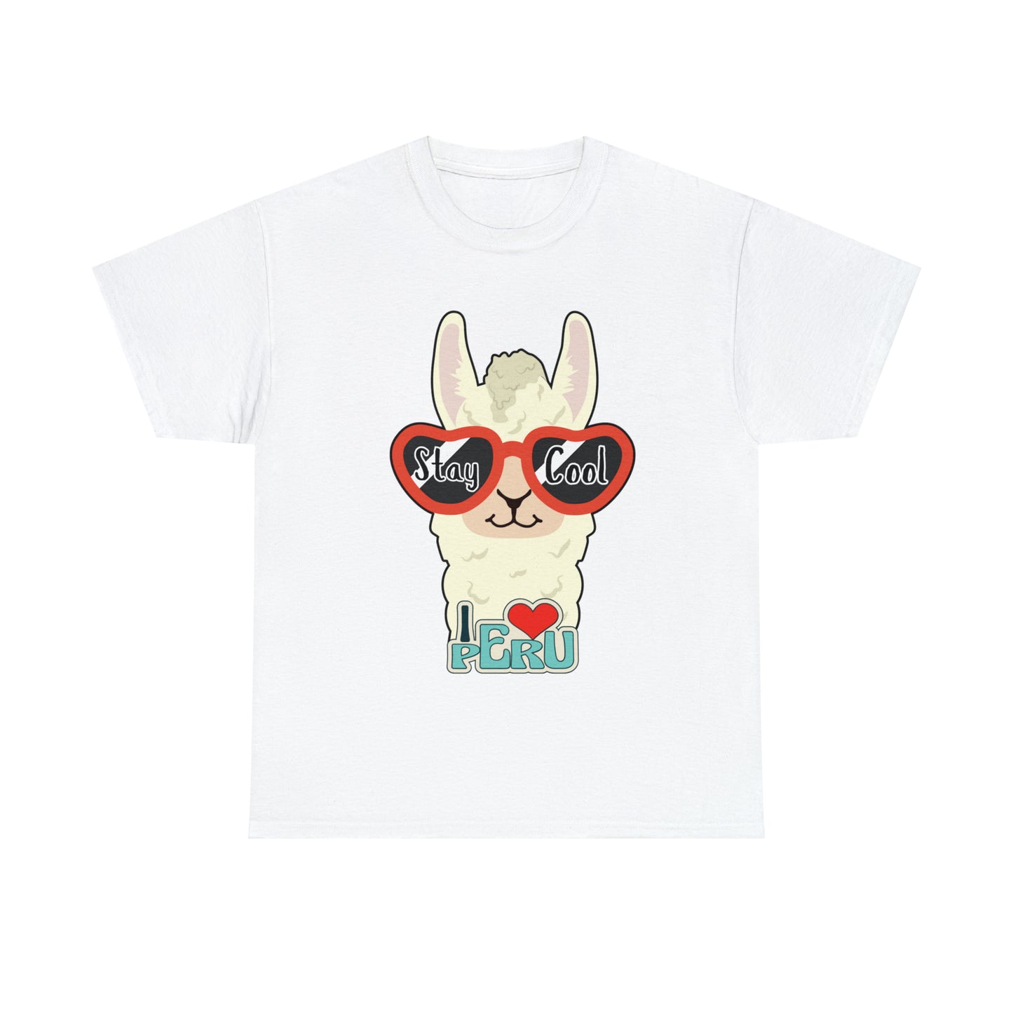 Stay Cool Llama Unisex Heavy Cotton Tee