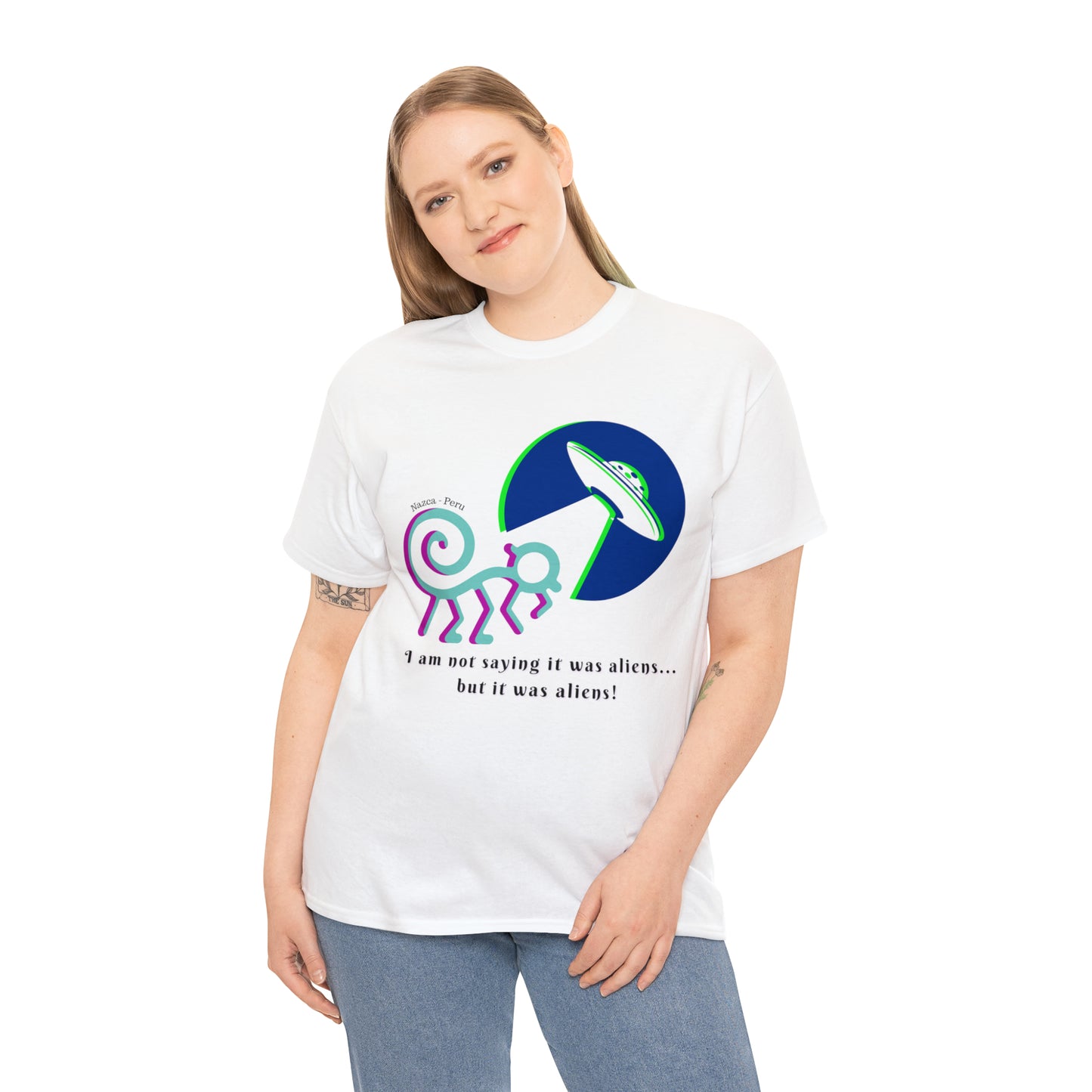 Nazca Peru (UFO) Unisex Heavy Cotton Tee