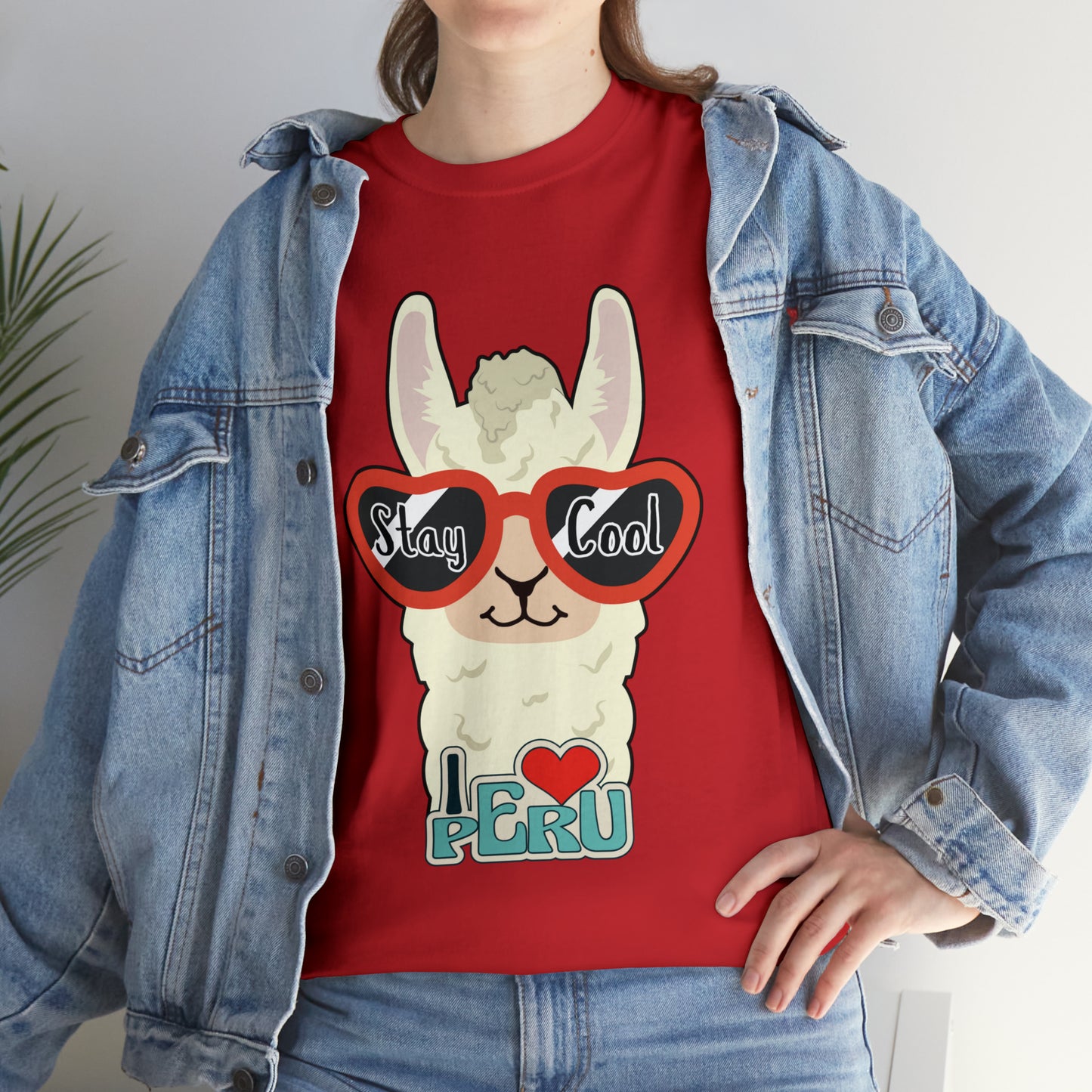 Stay Cool Llama Unisex Heavy Cotton Tee